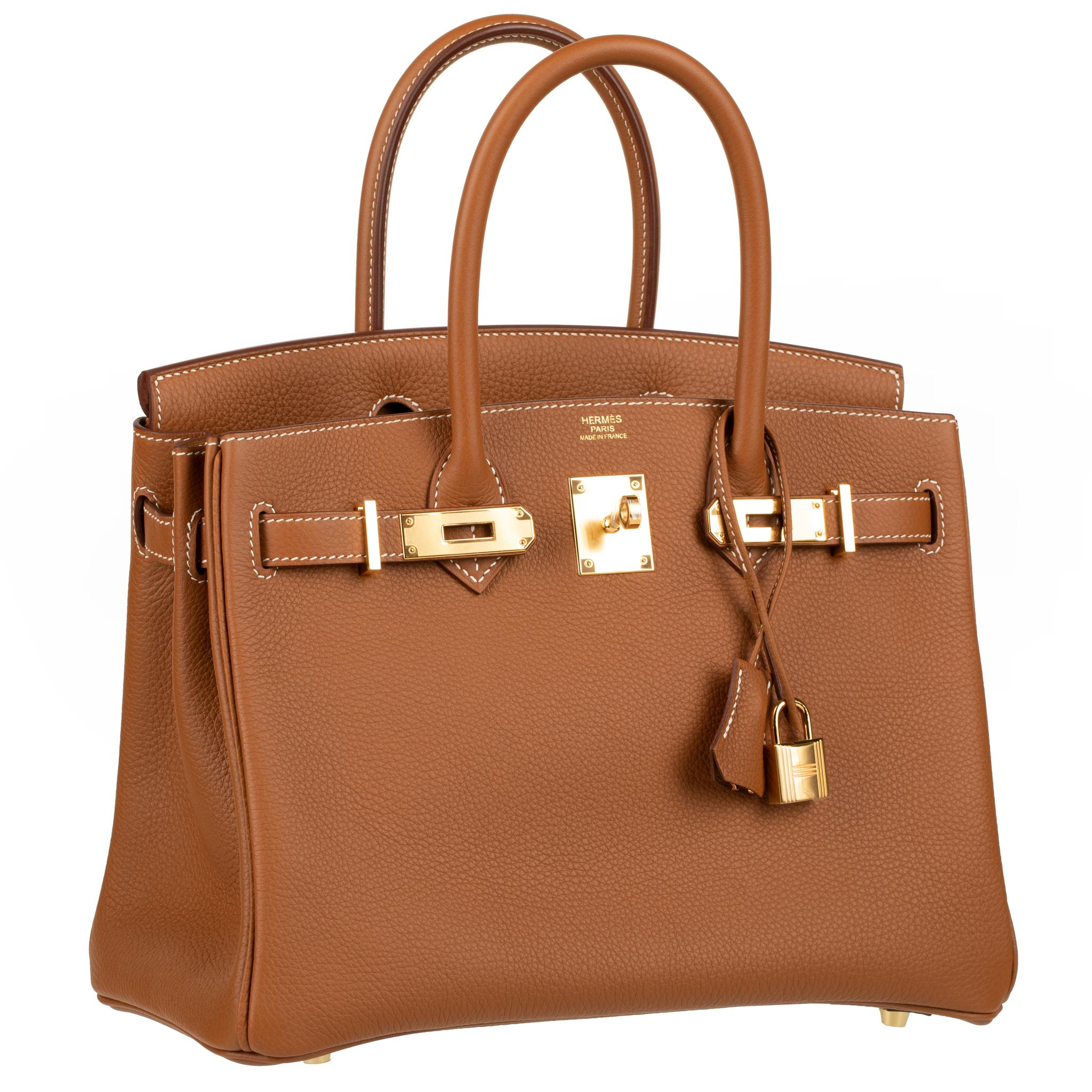 Hermès Birkin 30cm Gold Togo Leder Gold Hardware für Damen oder Herren