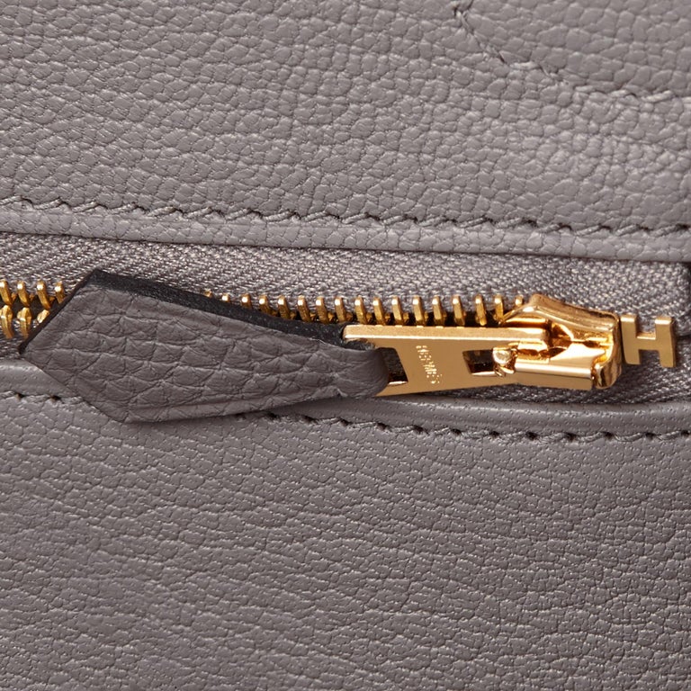 Hermès Birkin 30 Handbag in Etain color leather and Rose gold