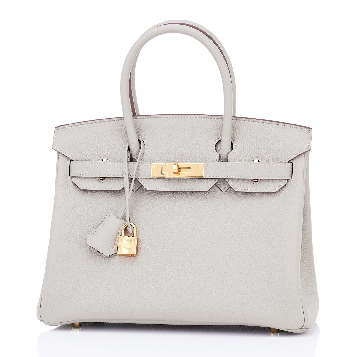 Hermes Birkin 30cm Gris Perle Togo Bag Gold Hardware Pearl Gray Y Stamp, 2020 1