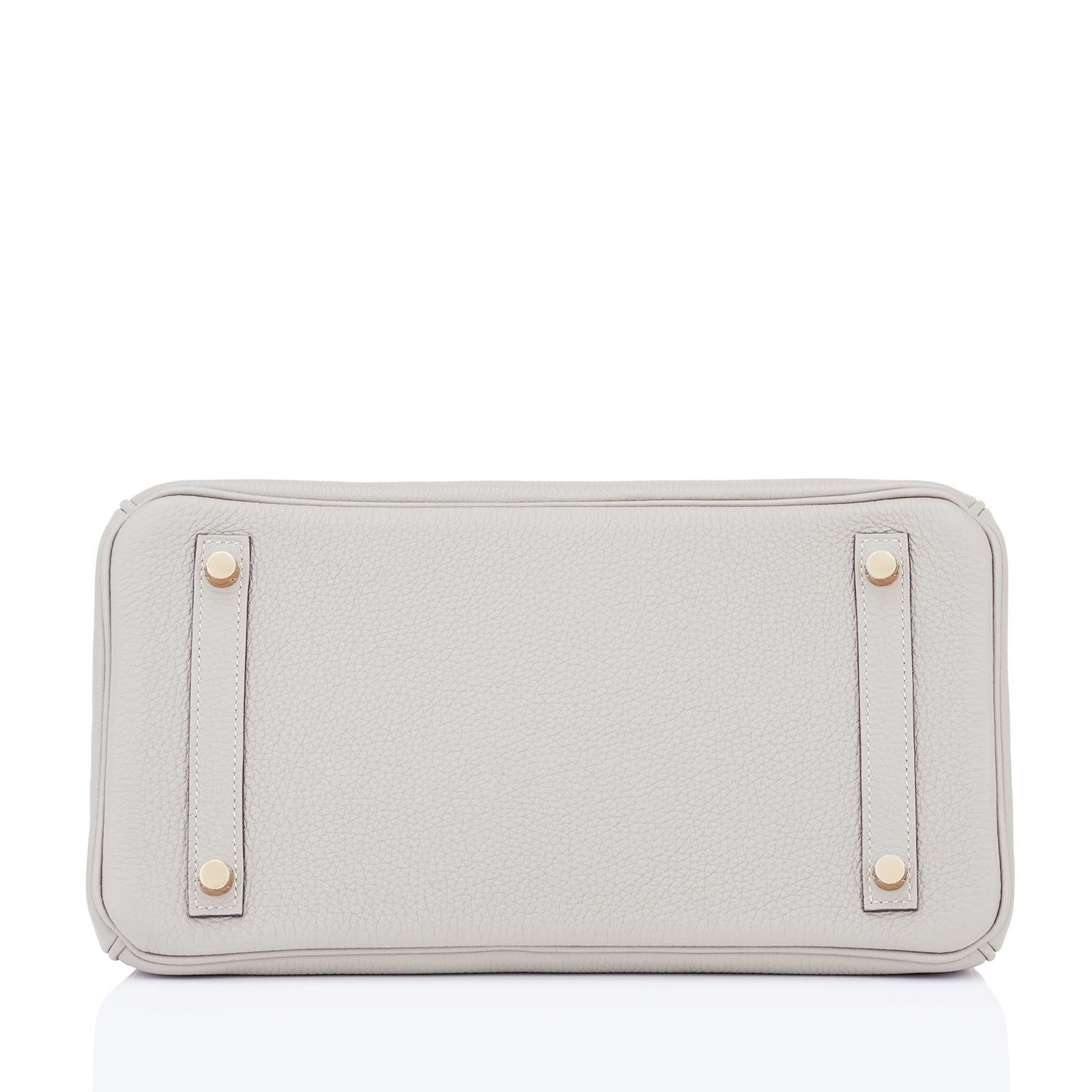 Hermes Birkin 30cm Gris Perle Togo Bag Gold Hardware Pearl Gray  For Sale 2