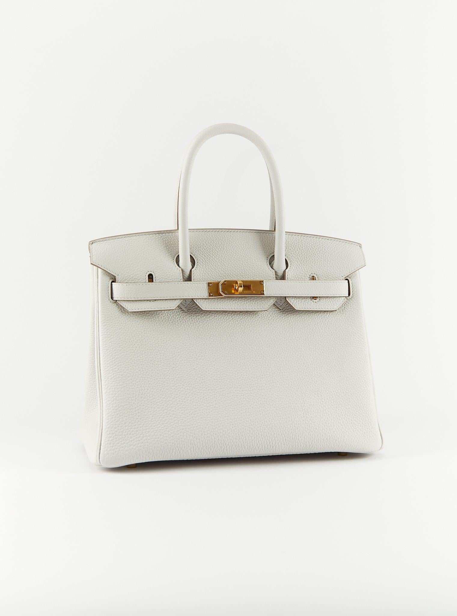 HERMÈS BIRKIN 30CM GRIS PALE Togo Leather with Gold Hardware In Excellent Condition In London, GB