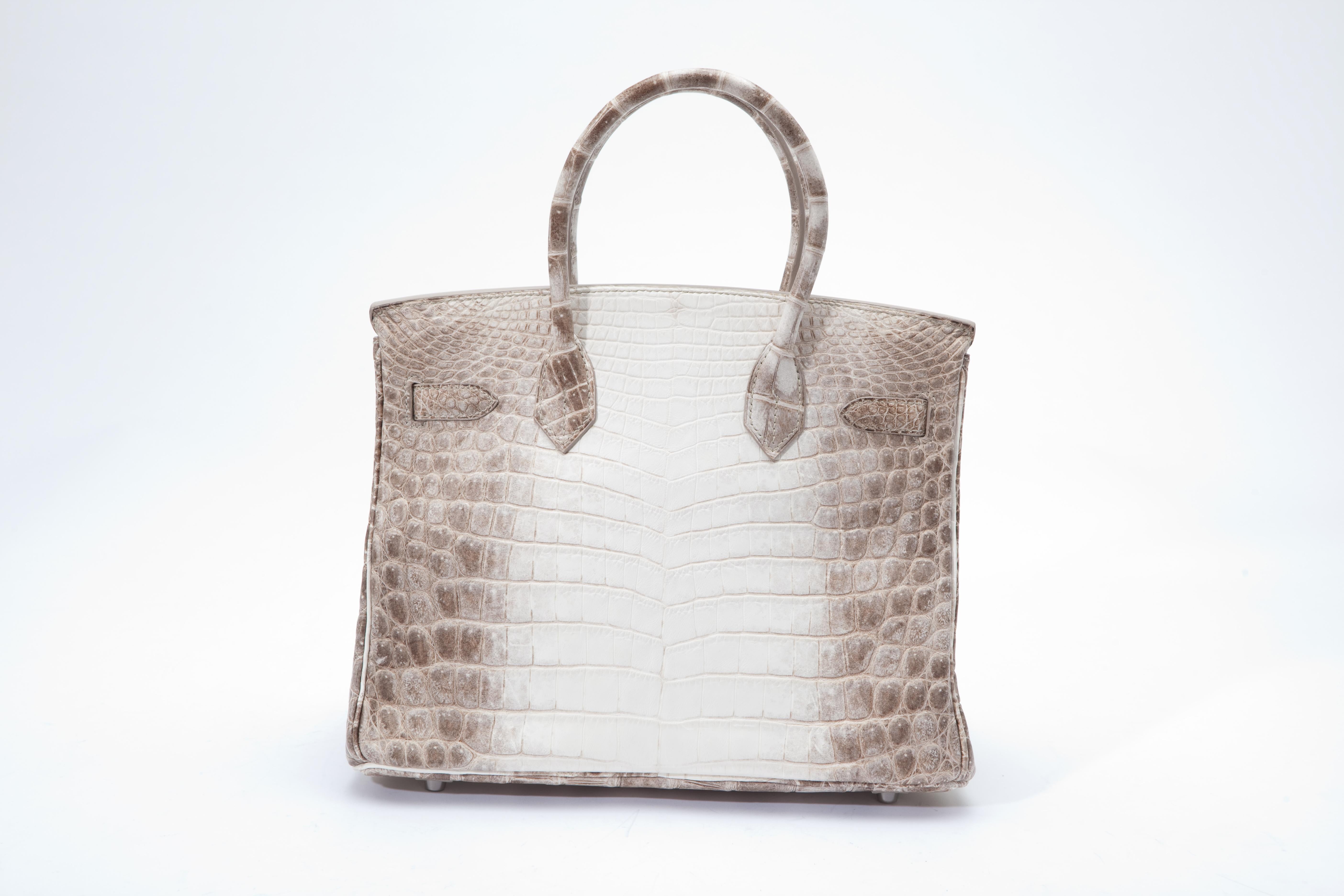 Hermès Birkin 30 cm Himalayan avec quincaillerie en diamants Neuf à Sheridan, WY