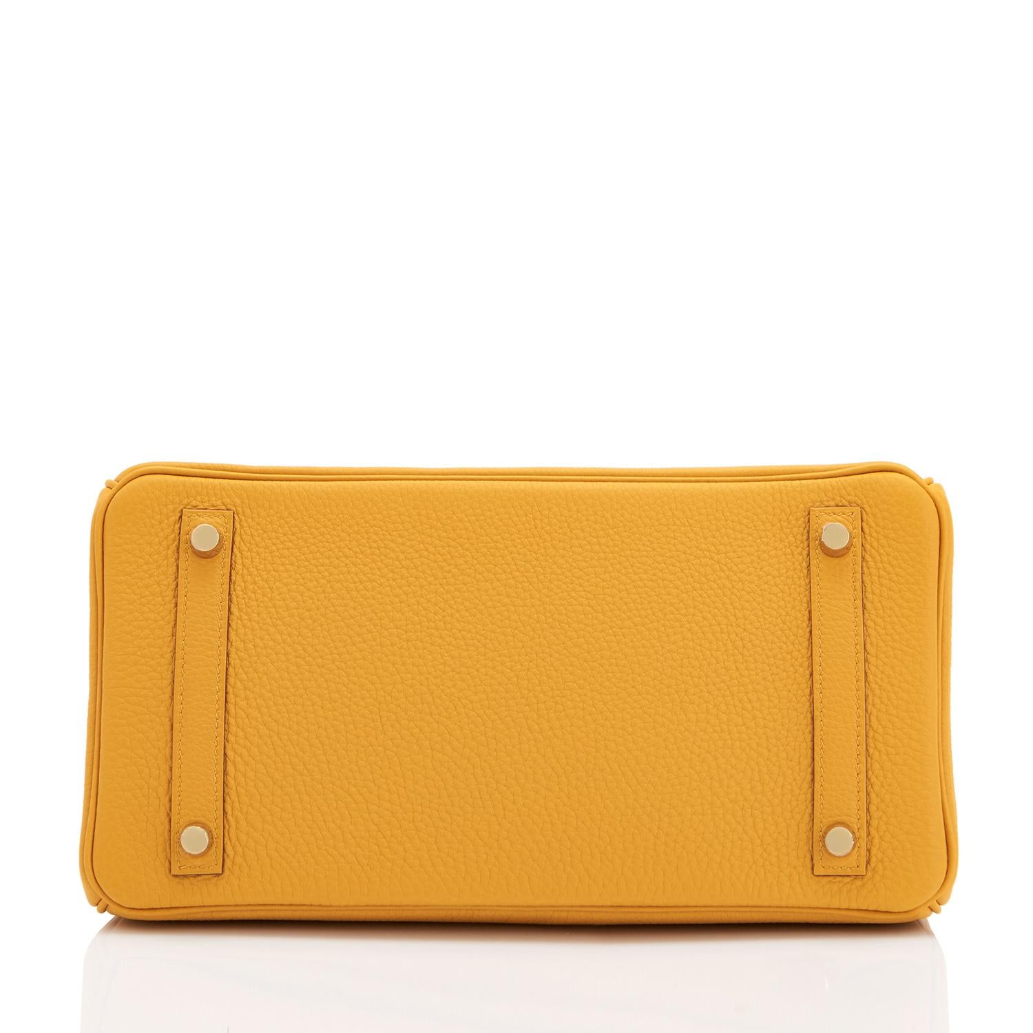 Hermes Birkin 30cm Jaune Ambre Bag Togo Amber Yellow Gold Hardware  1