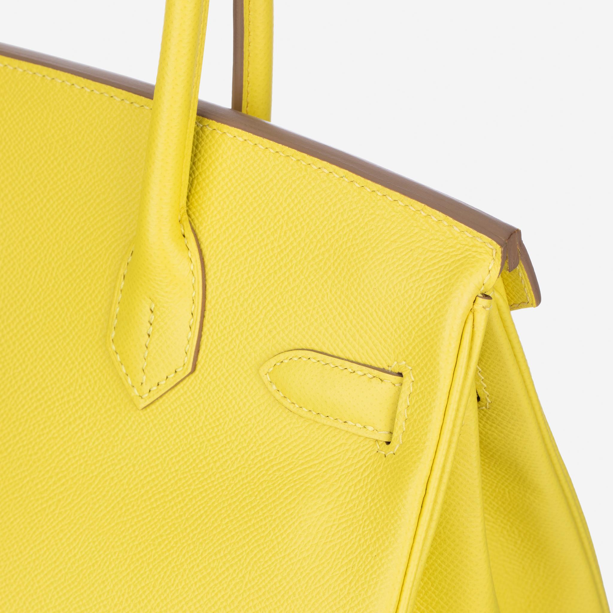 Hermes Birkin 30cm Lime Epsom Leather Palladium Hardware 5