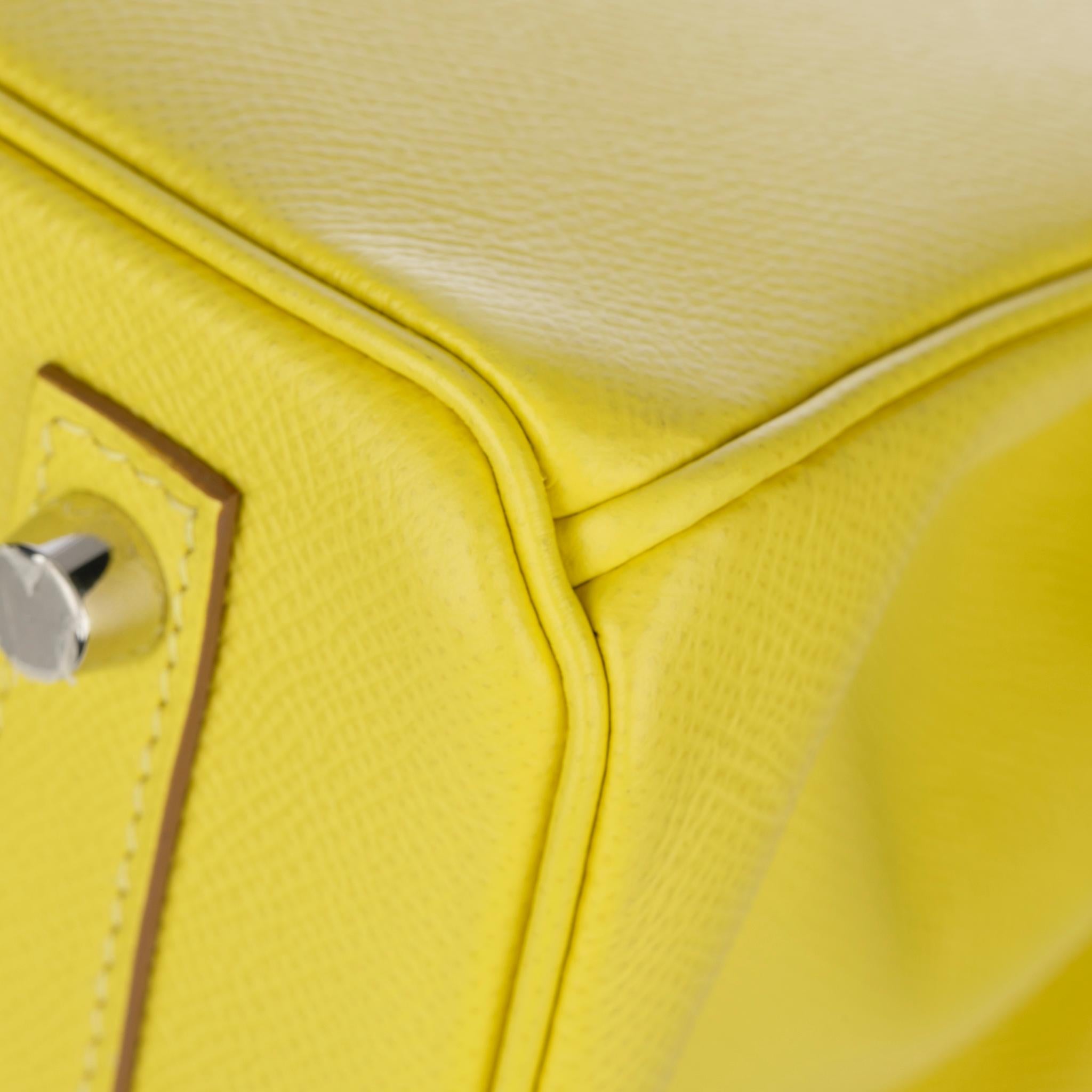 Hermes Birkin 30cm Lime Epsom Leather Palladium Hardware 6