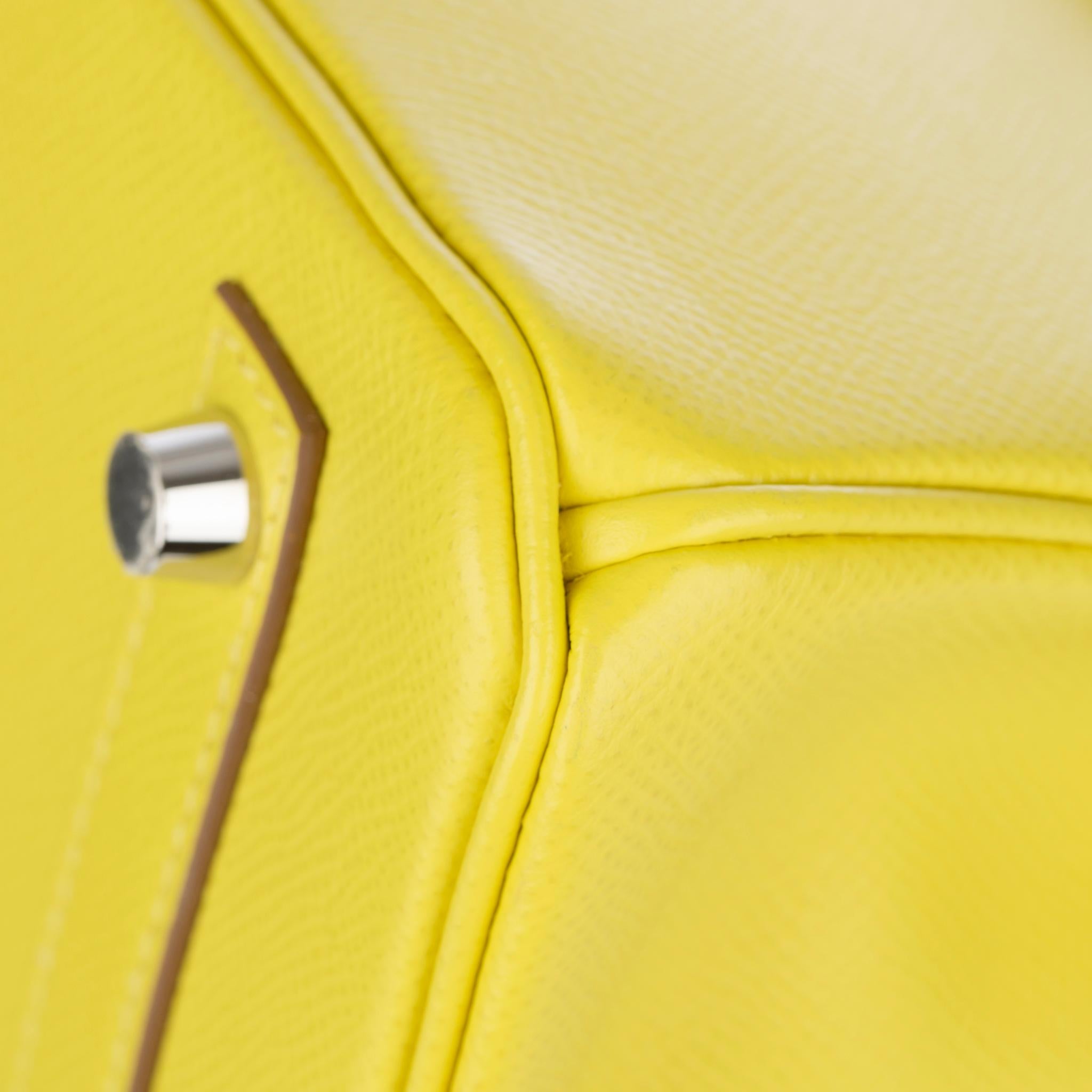 Hermes Birkin 30cm Lime Epsom Leather Palladium Hardware 8