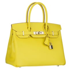 Hermes Birkin 30cm Lime Epsom Leder Palladium Hardware Lime Epsom