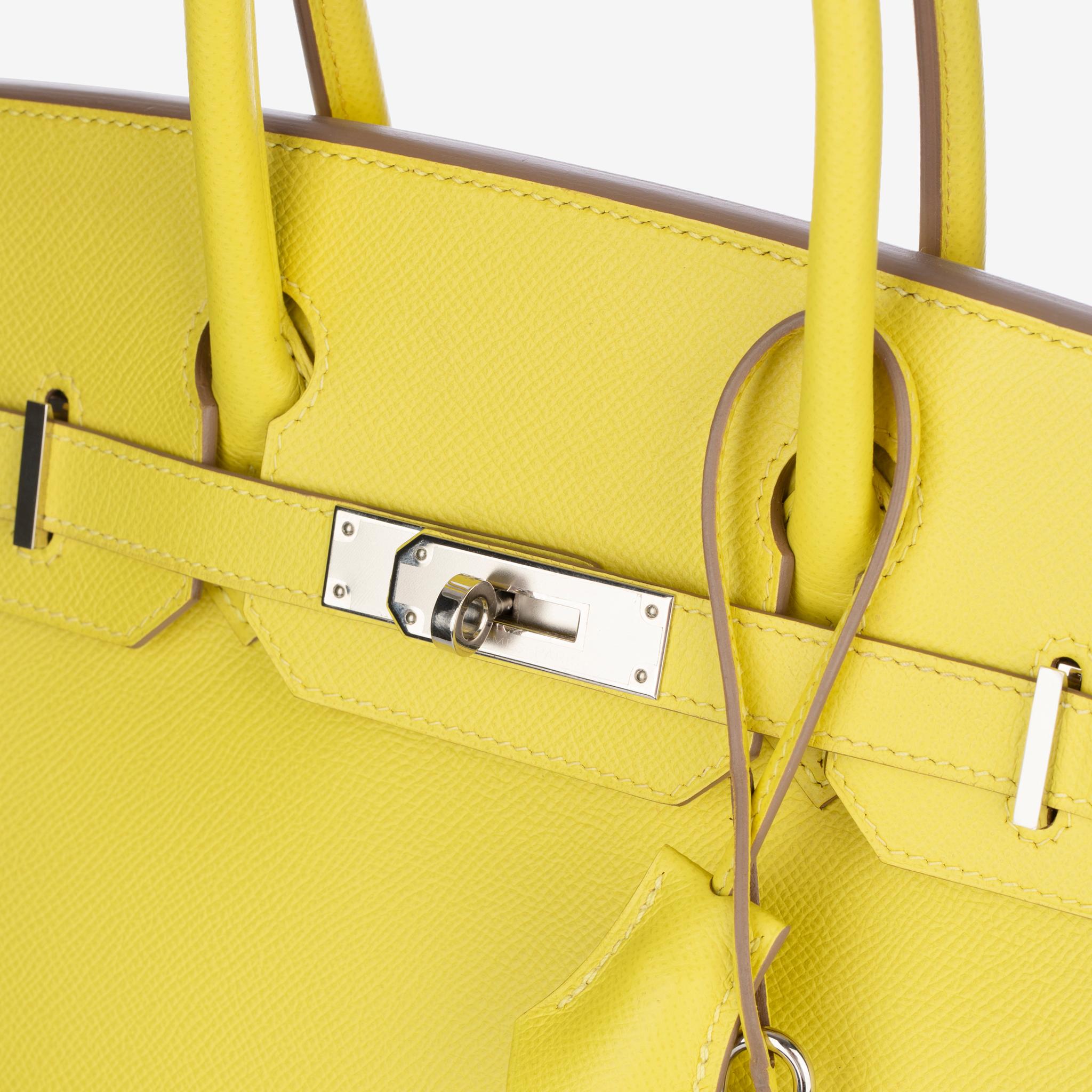 Hermes Birkin 30cm Lime Epsom Leather Palladium Hardware 3