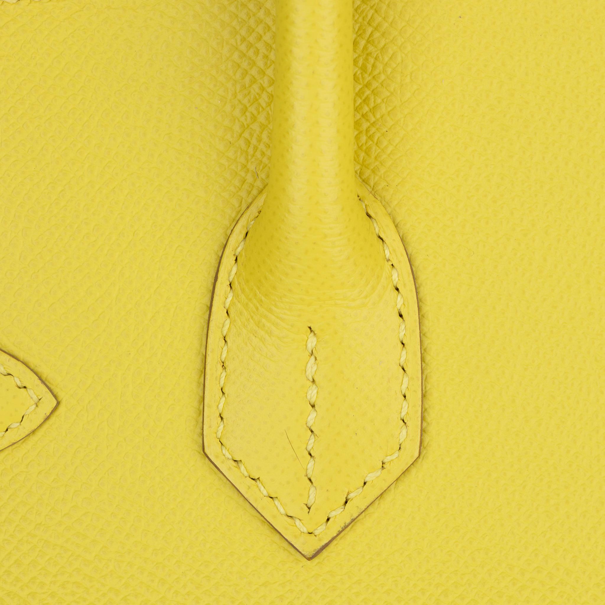 Hermes Birkin 30cm Lime Epsom Leather Palladium Hardware 4