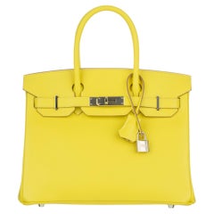 Hermes Birkin 30cm Lime Epsom Leather Palladium Hardware