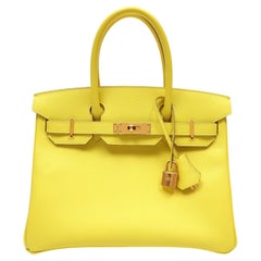 Hermès Birkin 30cm Lime Epsom Leather w Gold Hardware