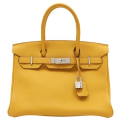 Hermès Birkin 30cm Moutarde Togo Leather w Palladium Hardware