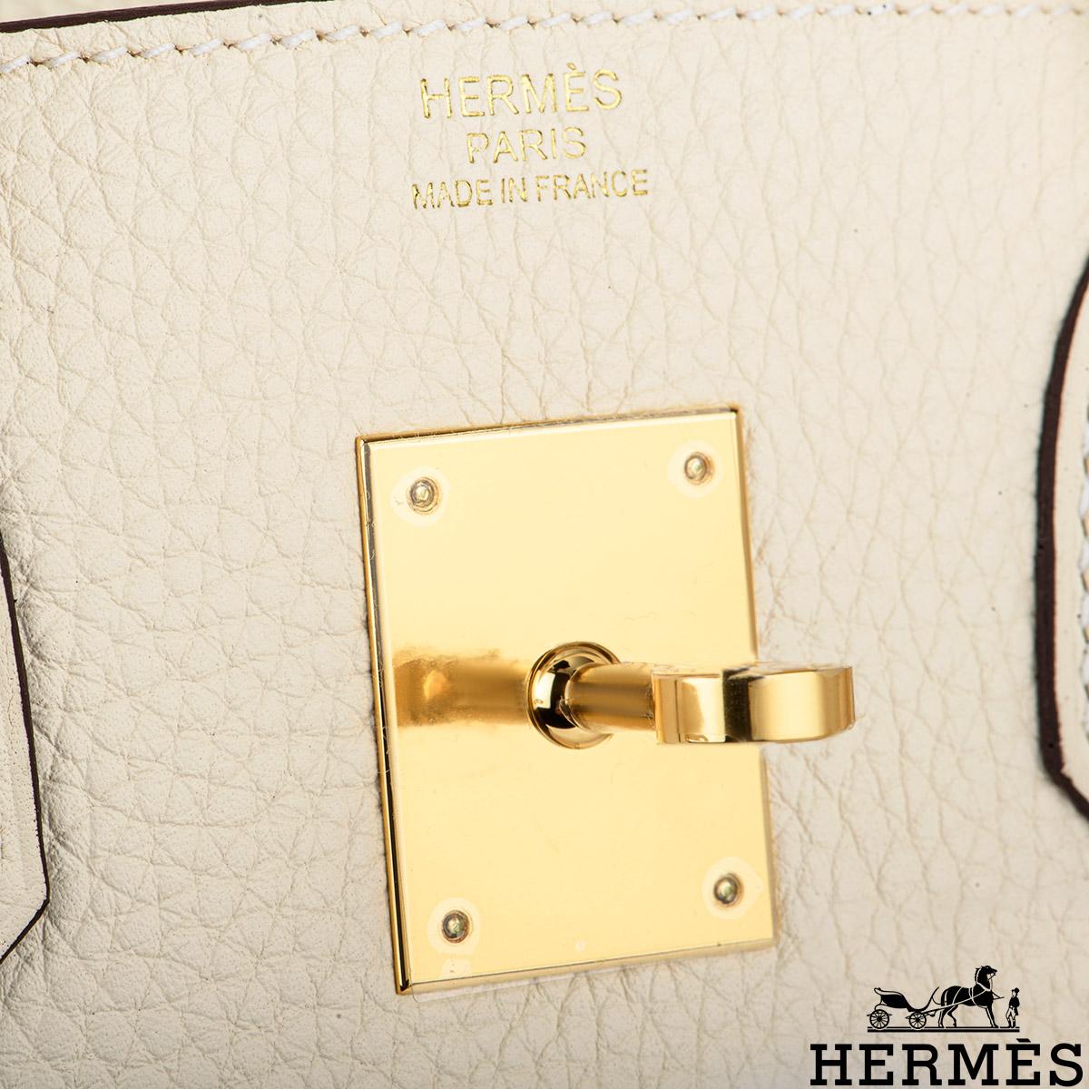 Women's Hermès Birkin 30cm Nata Taurillon Clemence GHW