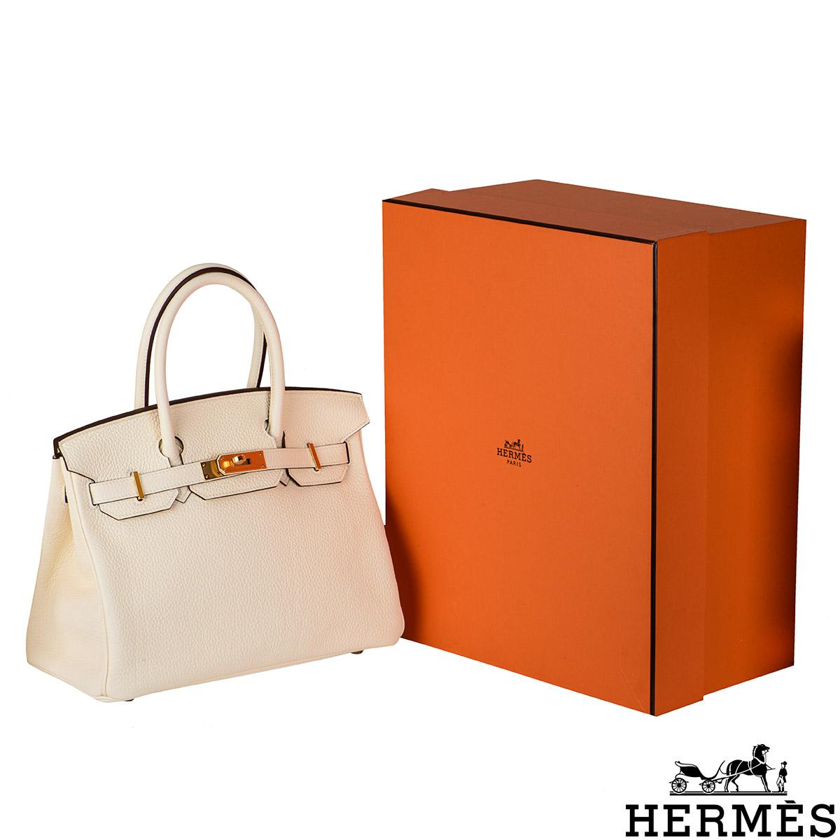 Hermès Birkin 30cm Nata Taurillon Clemence GHW 3