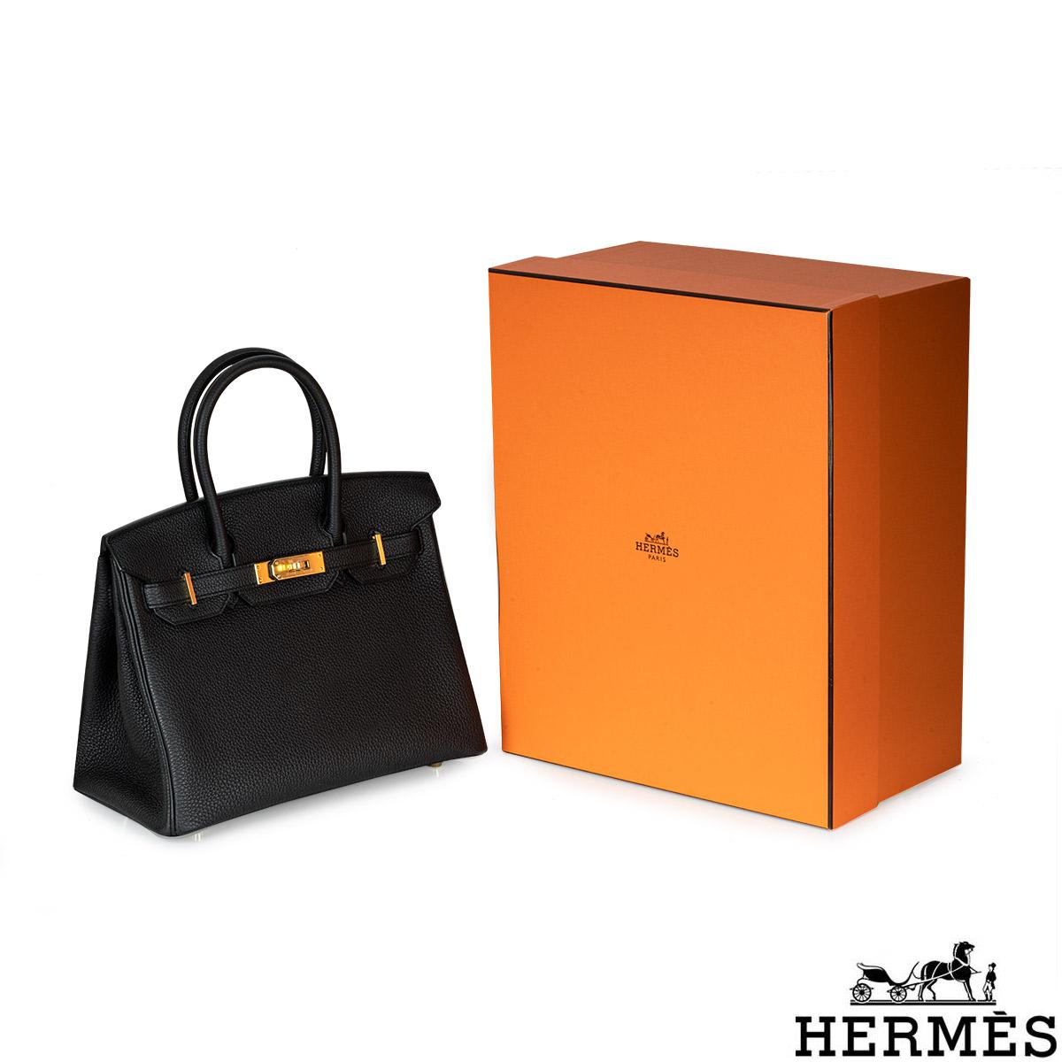 Hermès Birkin 30cm Noir Piel De Becerro Togo GHW 6
