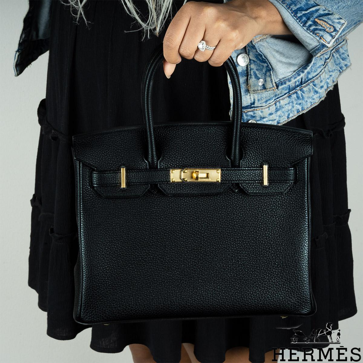 Hermès Birkin 30cm Noir Piel De Becerro Togo GHW 7