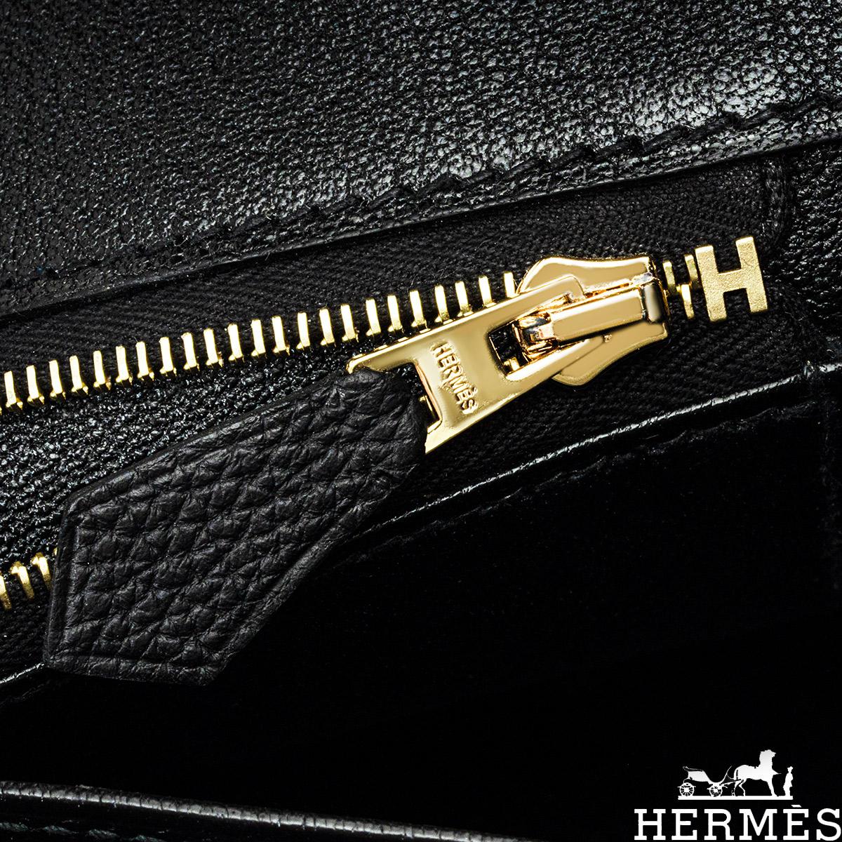 Hermès Birkin 30cm Noir Piel De Becerro Togo GHW 2