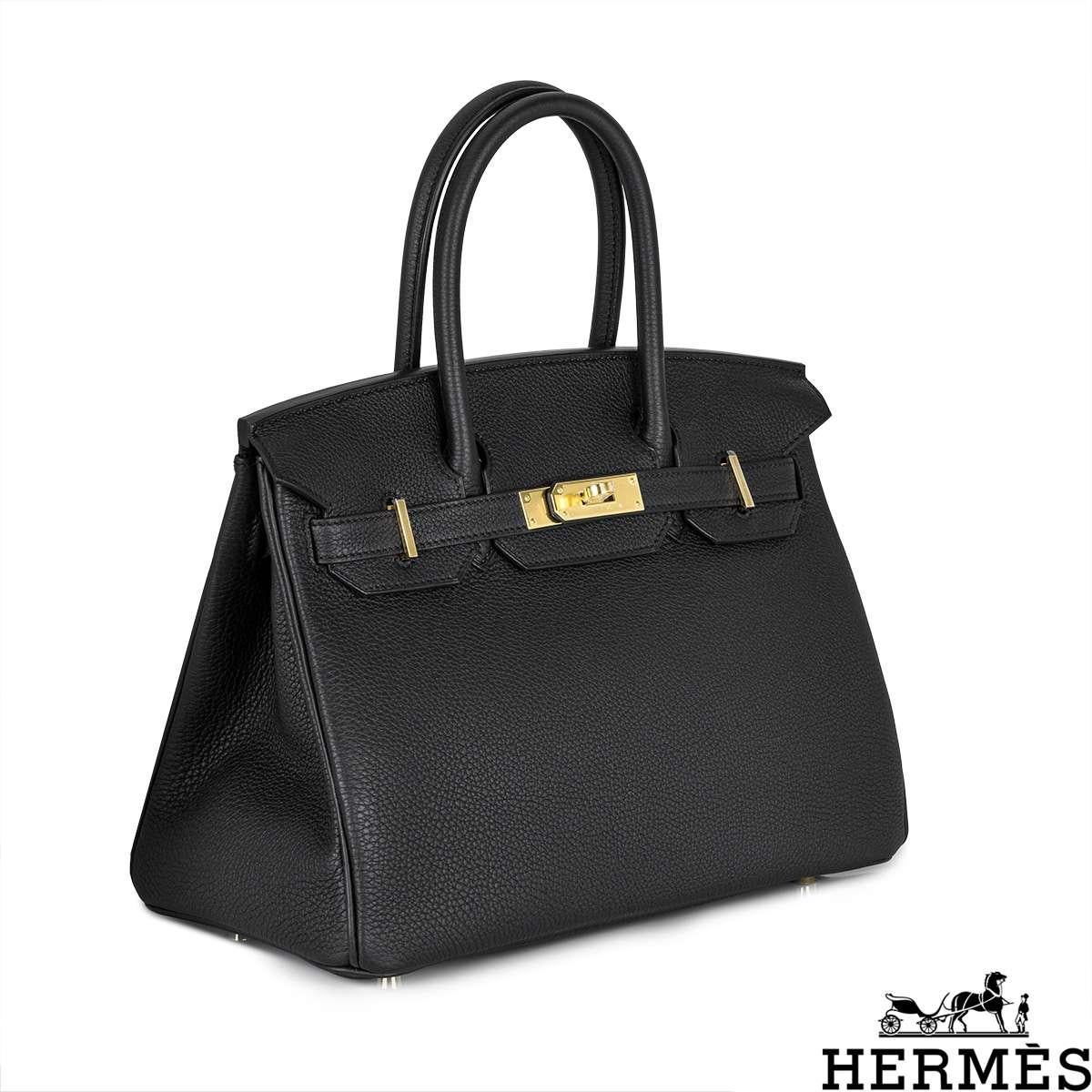 Women's or Men's Hermès Birkin 30cm Noir Veau Togo GHW