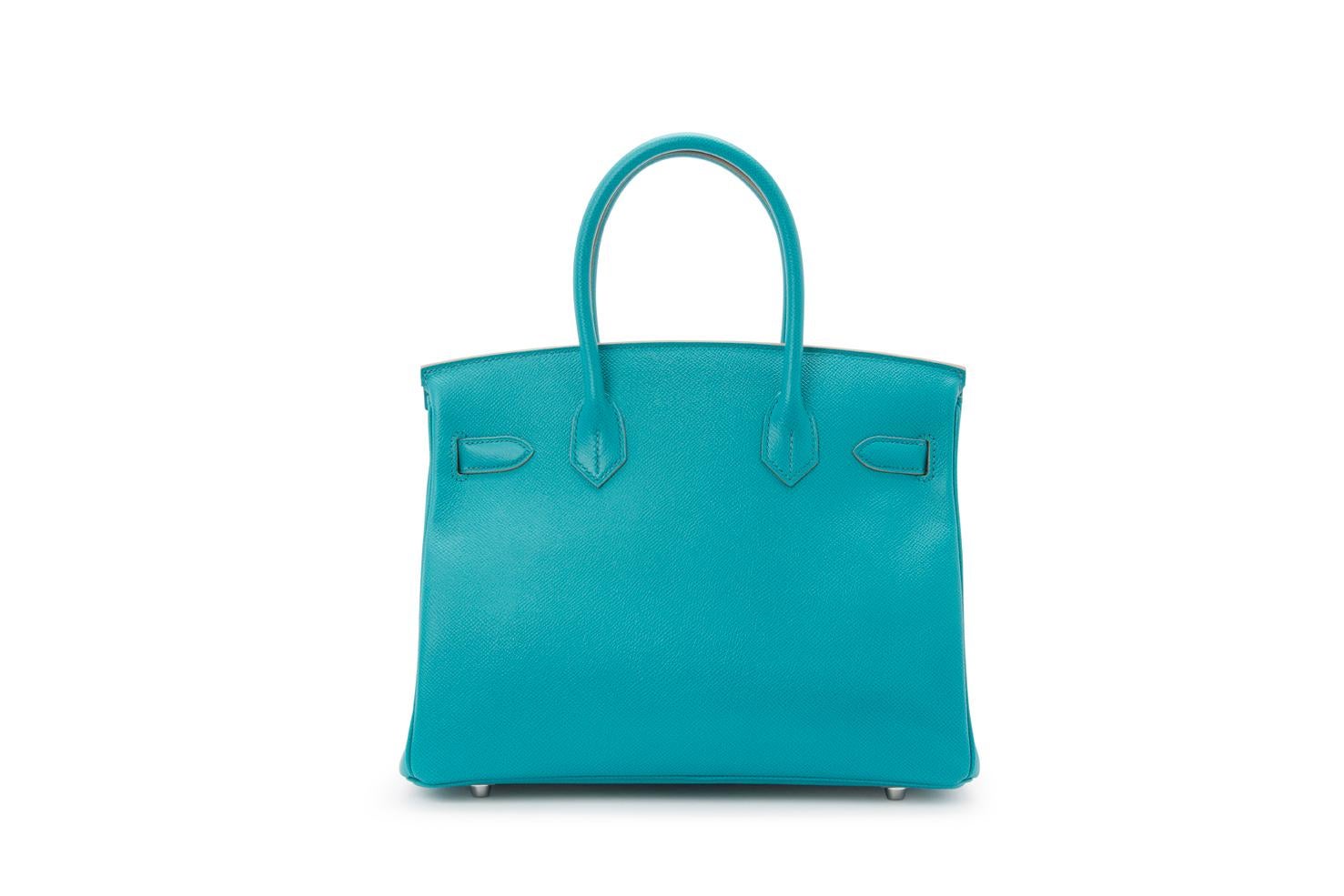 Hermes Birkin 30cm Paon Epsom with Palladium Hardware In Excellent Condition In Sheridan, WY