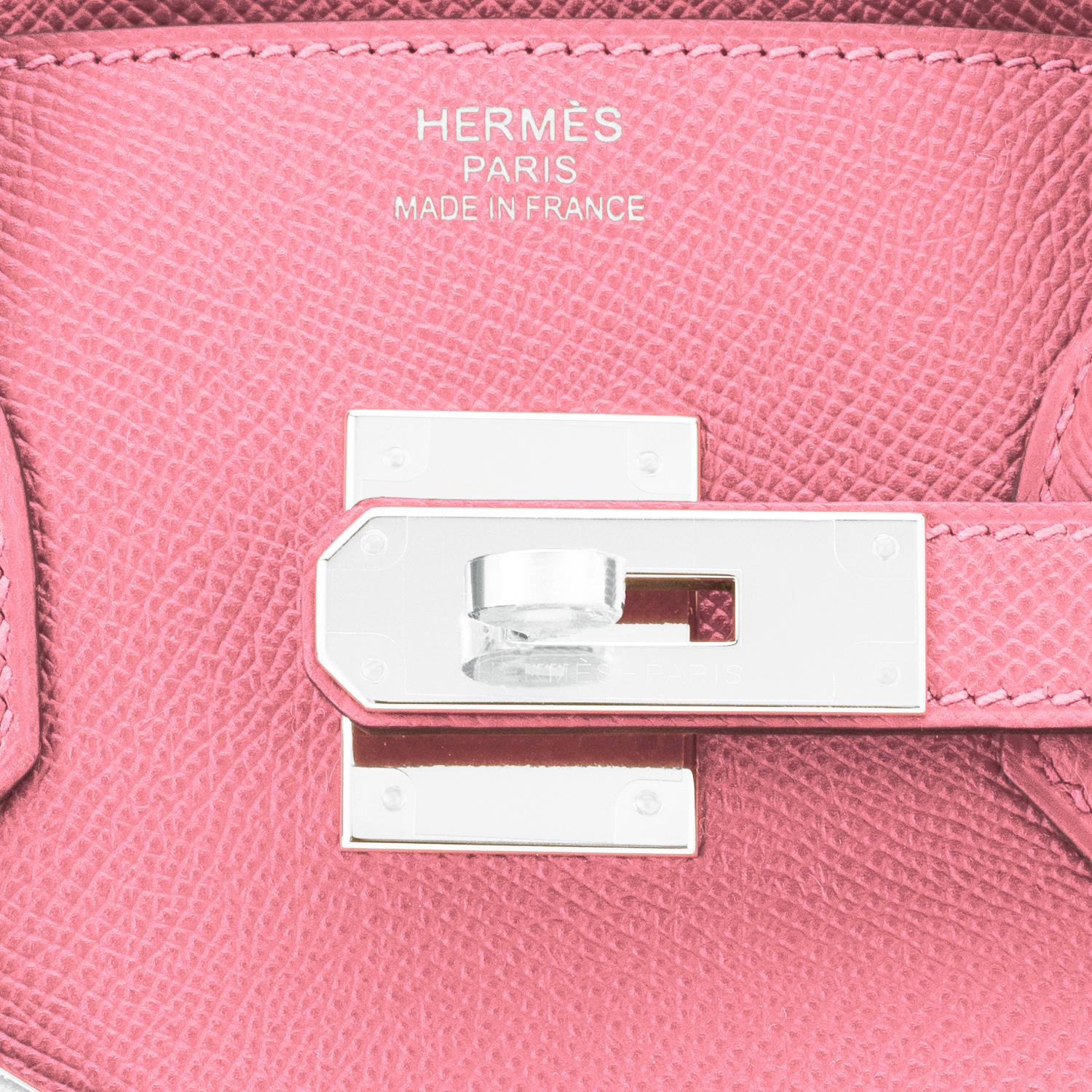 Hermes Birkin 30cm Rose Confetti Pink Epsom Palladium U Stamp, 2022 Valentines 6