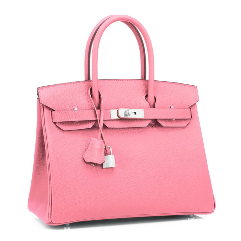 Hermès Birkin Bag 30cm Verso in Rose Tyrien Pink Epsom Leather