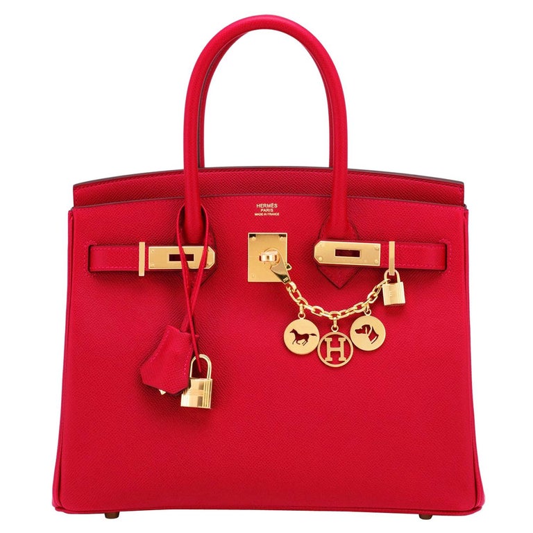 Hermes Birkin 30cm Rouge Casaque Birkin Bag Red Epsom Gold Y Stamp, 2020