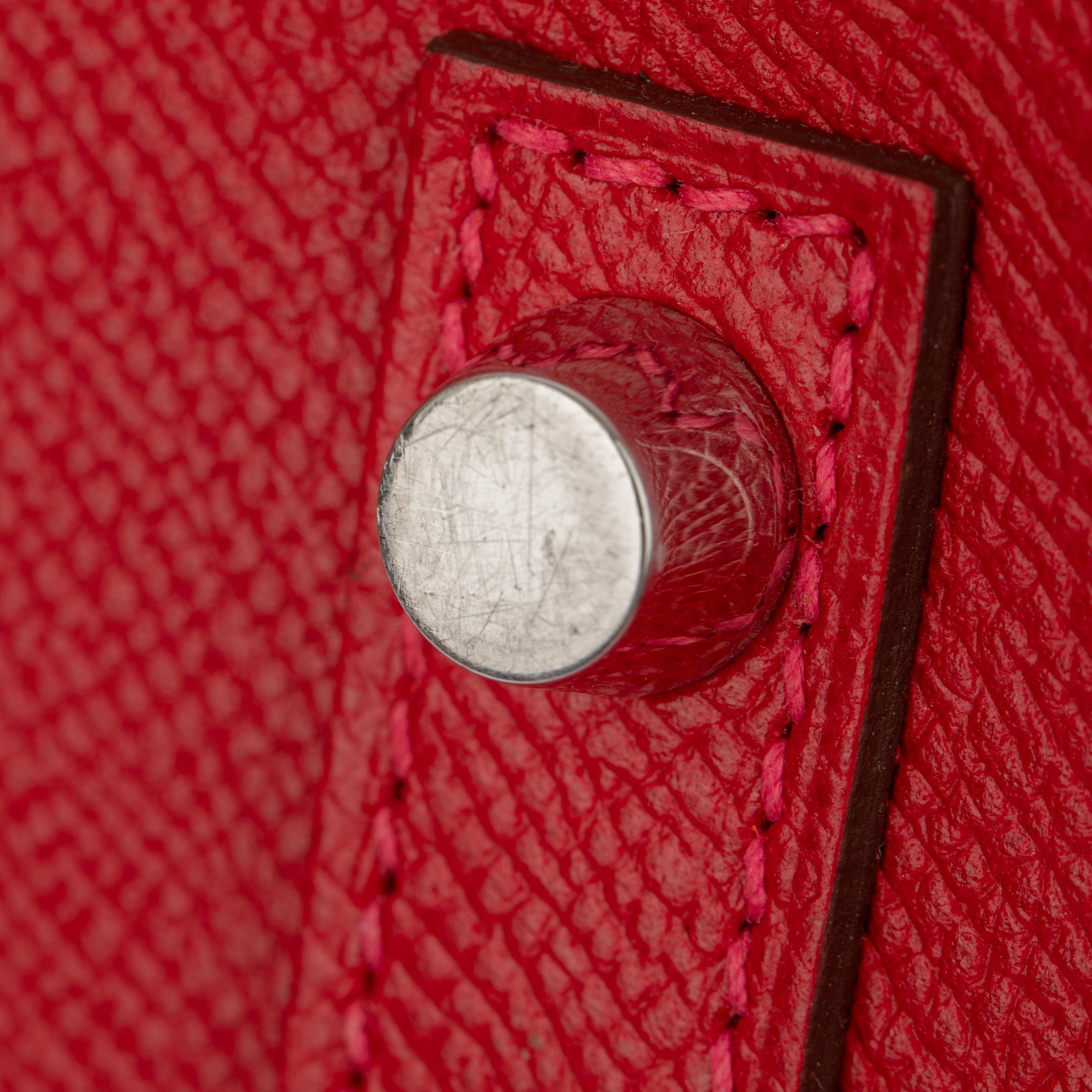 Hermes Birkin 30cm Rouge Casaque Epsom Leather Palladium Hardware For Sale 12