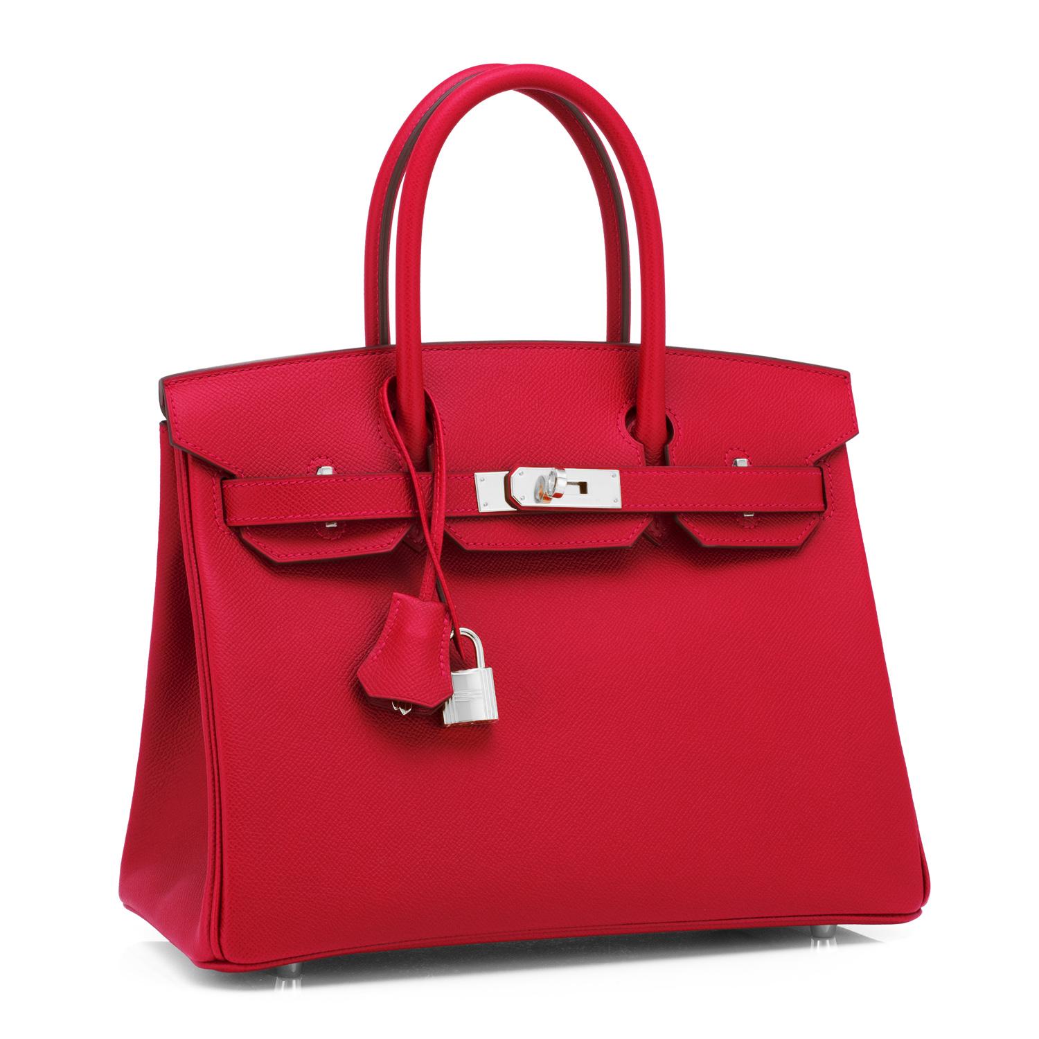 Women's or Men's Hermes Birkin 30cm Rouge Casaque Lipstick Red Epsom Palladium Bag Y Stamp, 2020