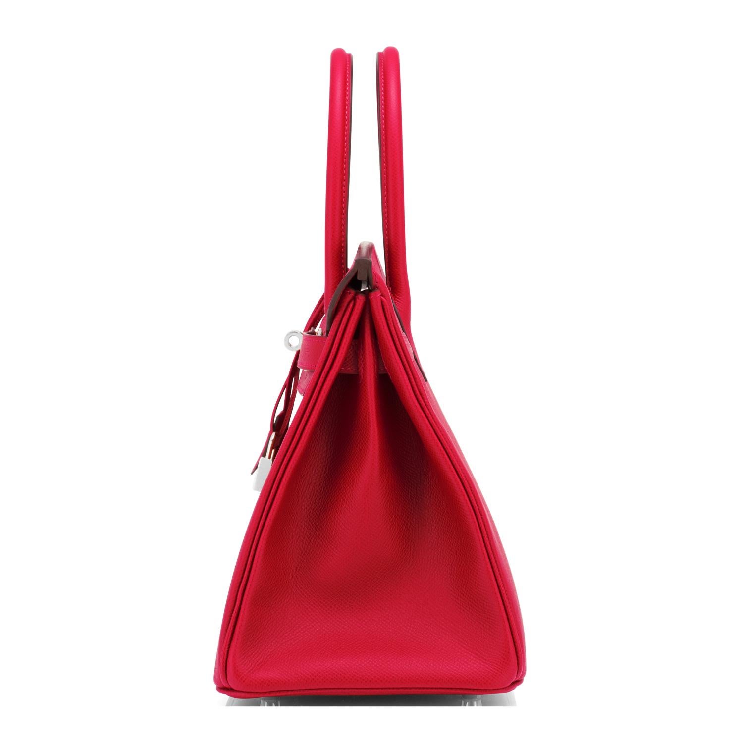 Hermes Birkin 30cm Rouge Casaque Lipstick Red Epsom Palladium Bag Y Stamp, 2020 1