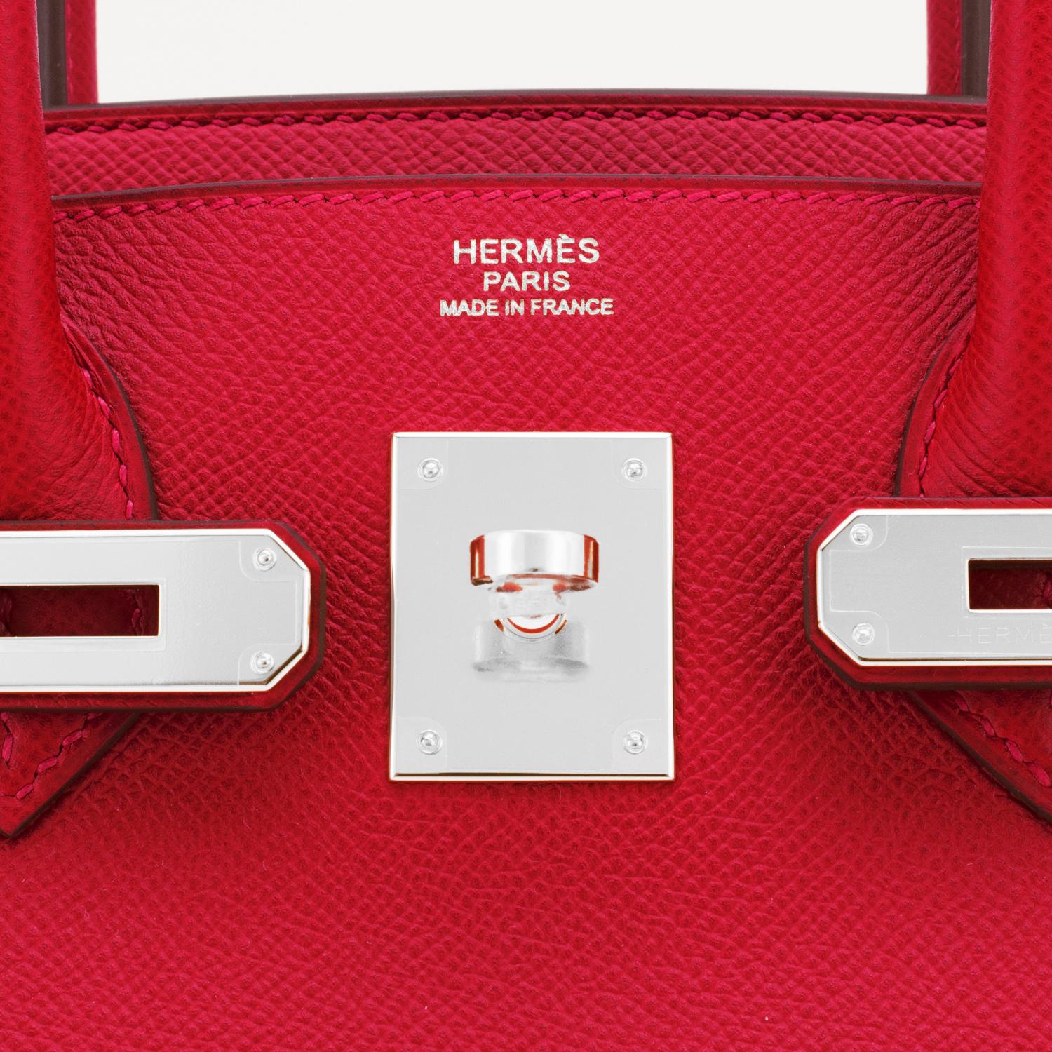 Hermes Birkin 30cm Rouge Casaque Lipstick Red Epsom Palladium Bag Y Stamp, 2020 5