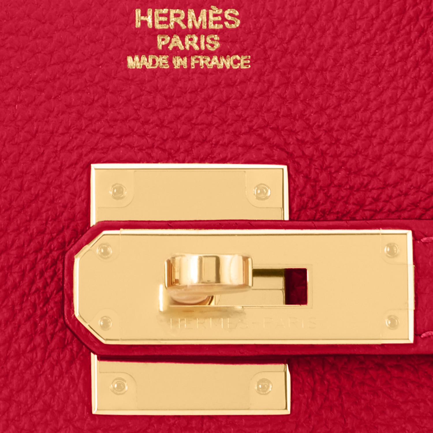 Hermes Birkin 30cm Rouge Vif Lipstick Red Togo Gold Hardware Y Stamp, 2020 5