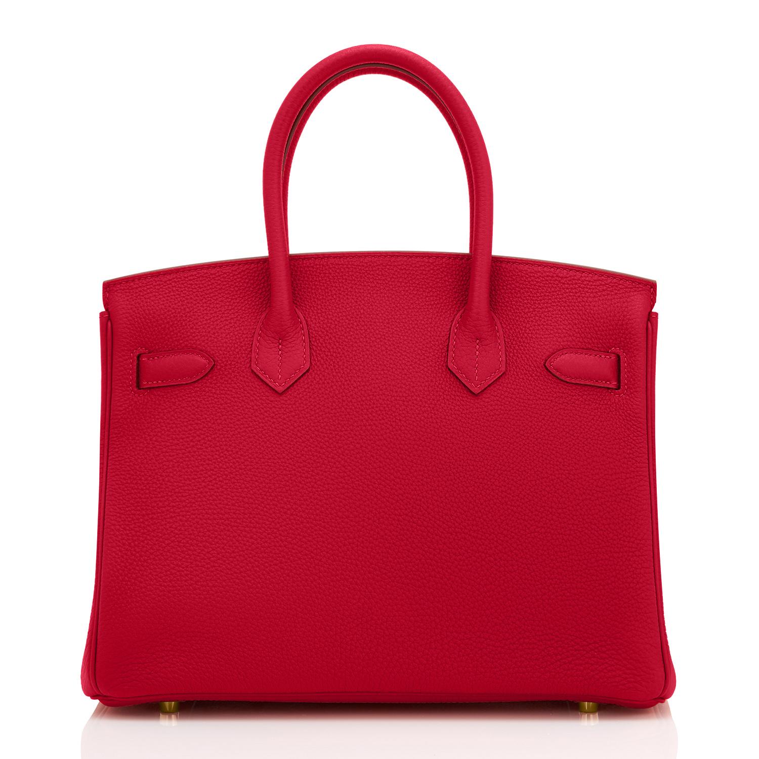 Hermes Birkin 30cm Rouge Vif Rossetto Rosso Togo Hardware Oro Y Timbro, 2020 1