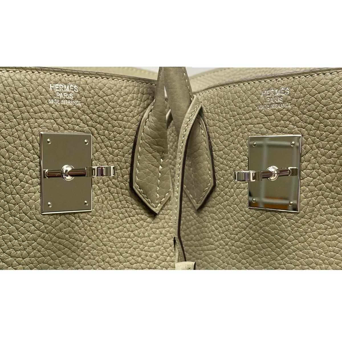 Hermes Birkin 30cm Sauge Clemence Leather Handbag 2016 COMES WITH RECEIPT, DUST  For Sale 1