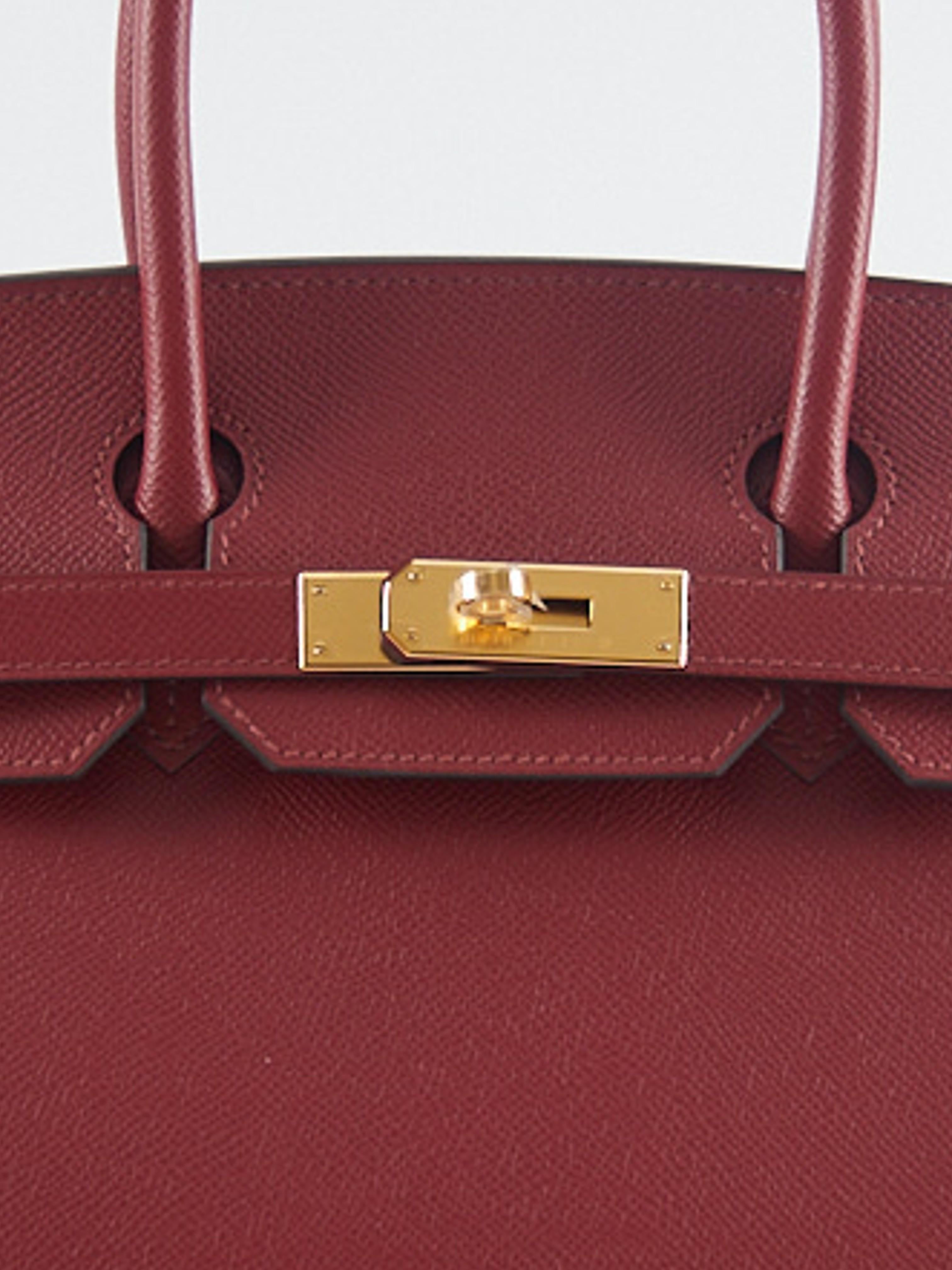 HERMÈS BIRKIN 30CM SELLIER ROUGE GRENAT Epsom Leather with Gold Hardware In New Condition In London, GB