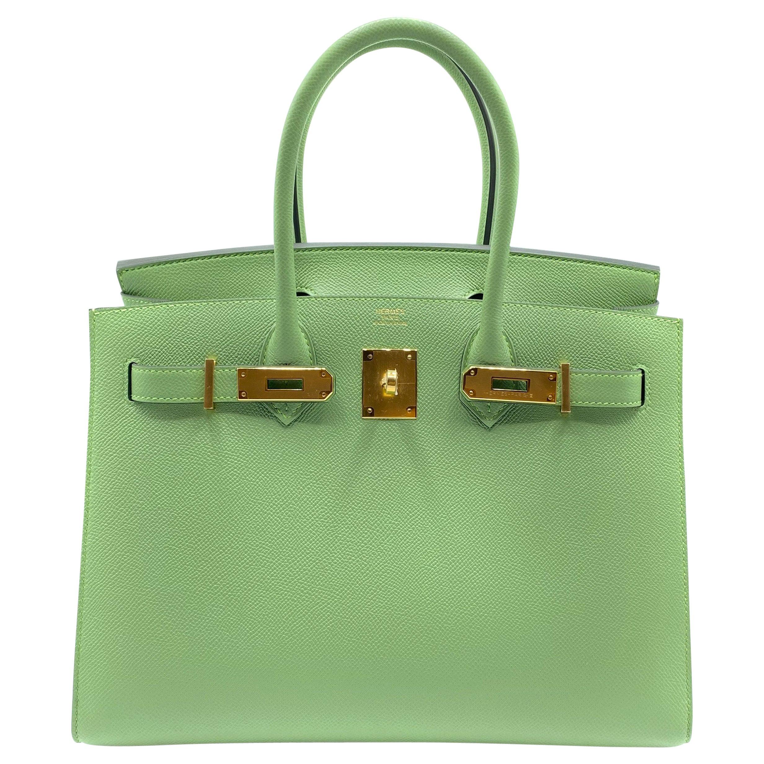Birkin 30 vert criquet epsom sellier, Luxury, Bags & Wallets on Carousell