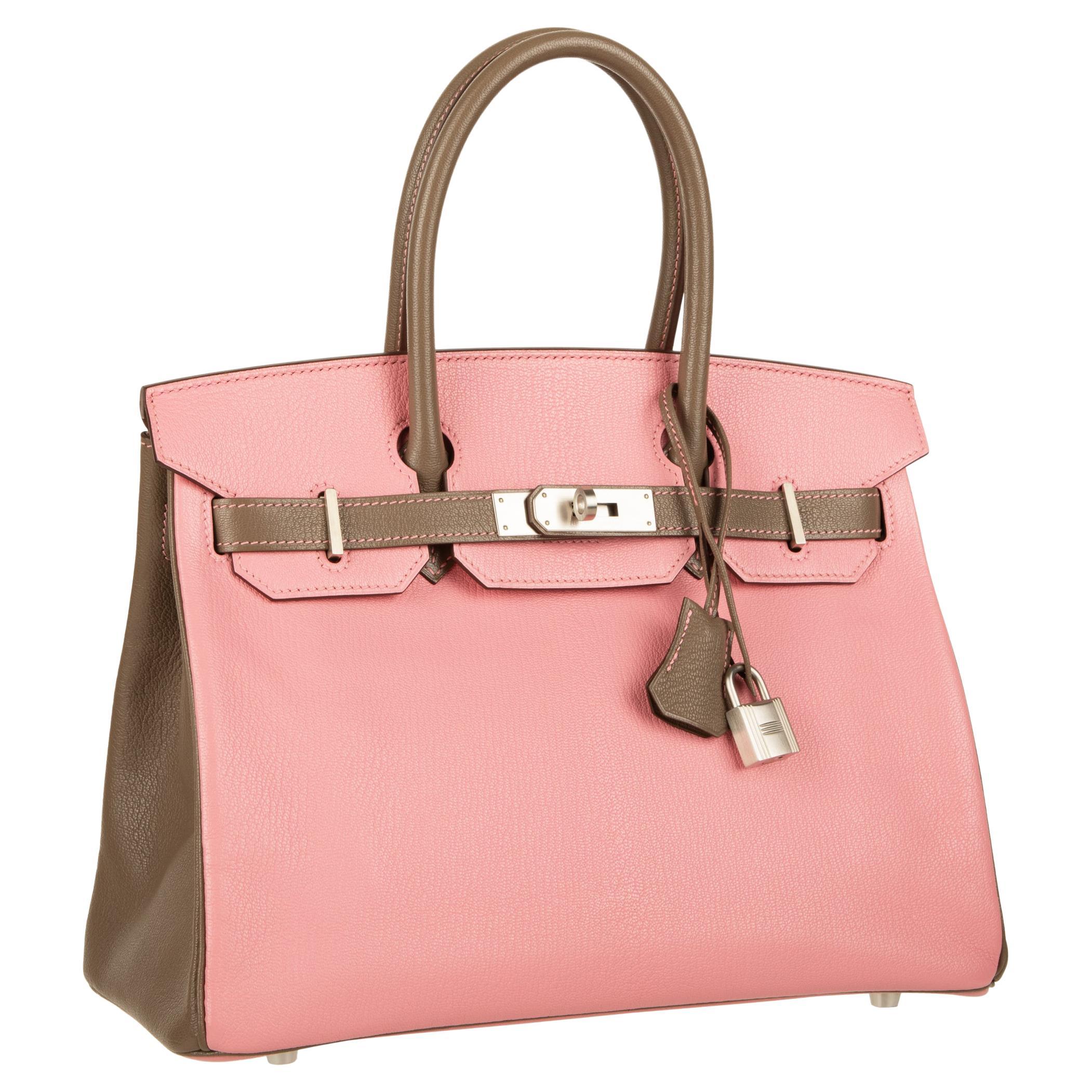 Hermès Birkin 30cm Sonderauftrag Chevre Leder gebürstet Palladium Hardware
