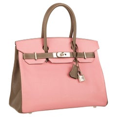Hermès Birkin 30cm Sonderauftrag Chevre Leder gebürstet Palladium Hardware