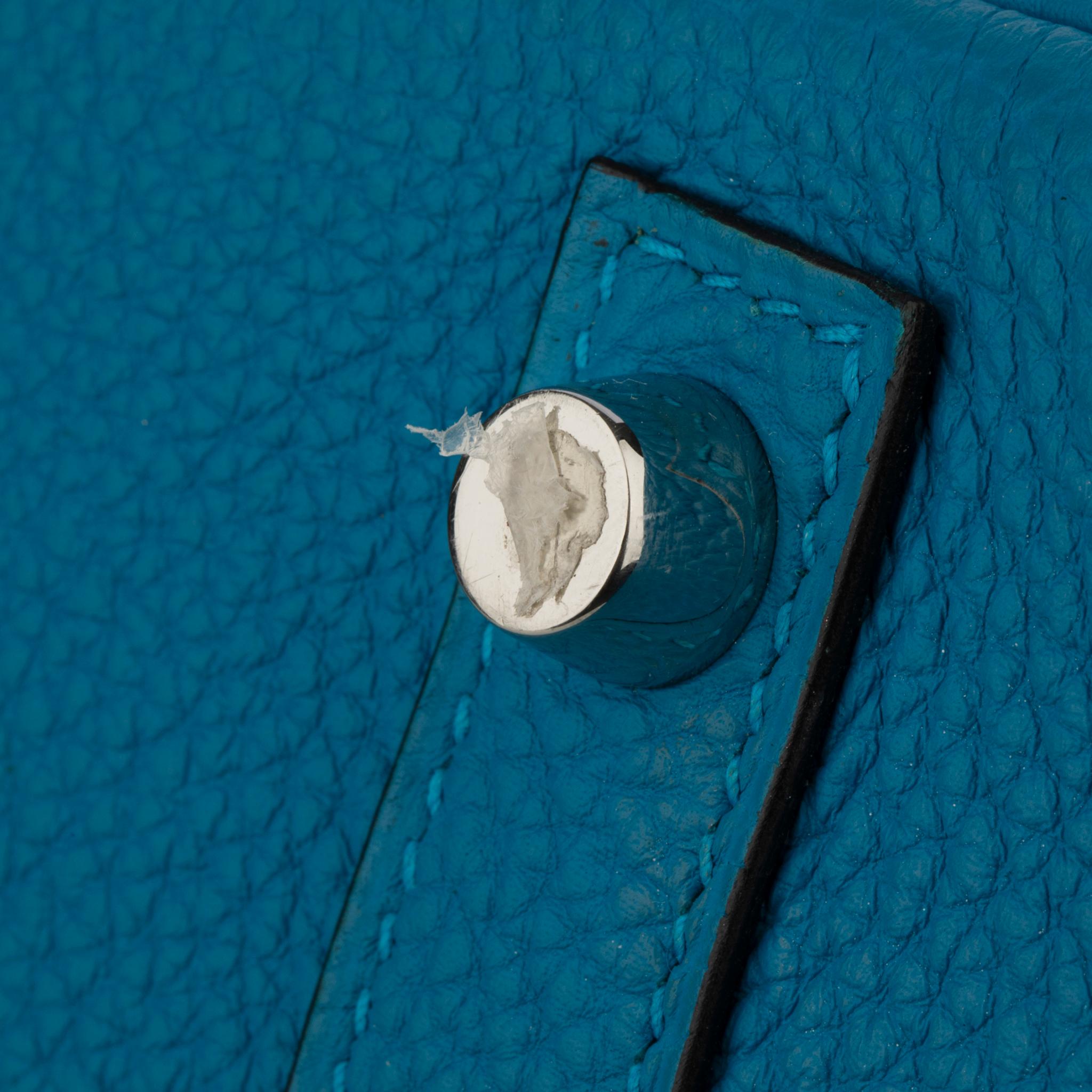 Hermes Birkin 30cm Verso Blue Zanzibar & Malachite Togo Leather 10