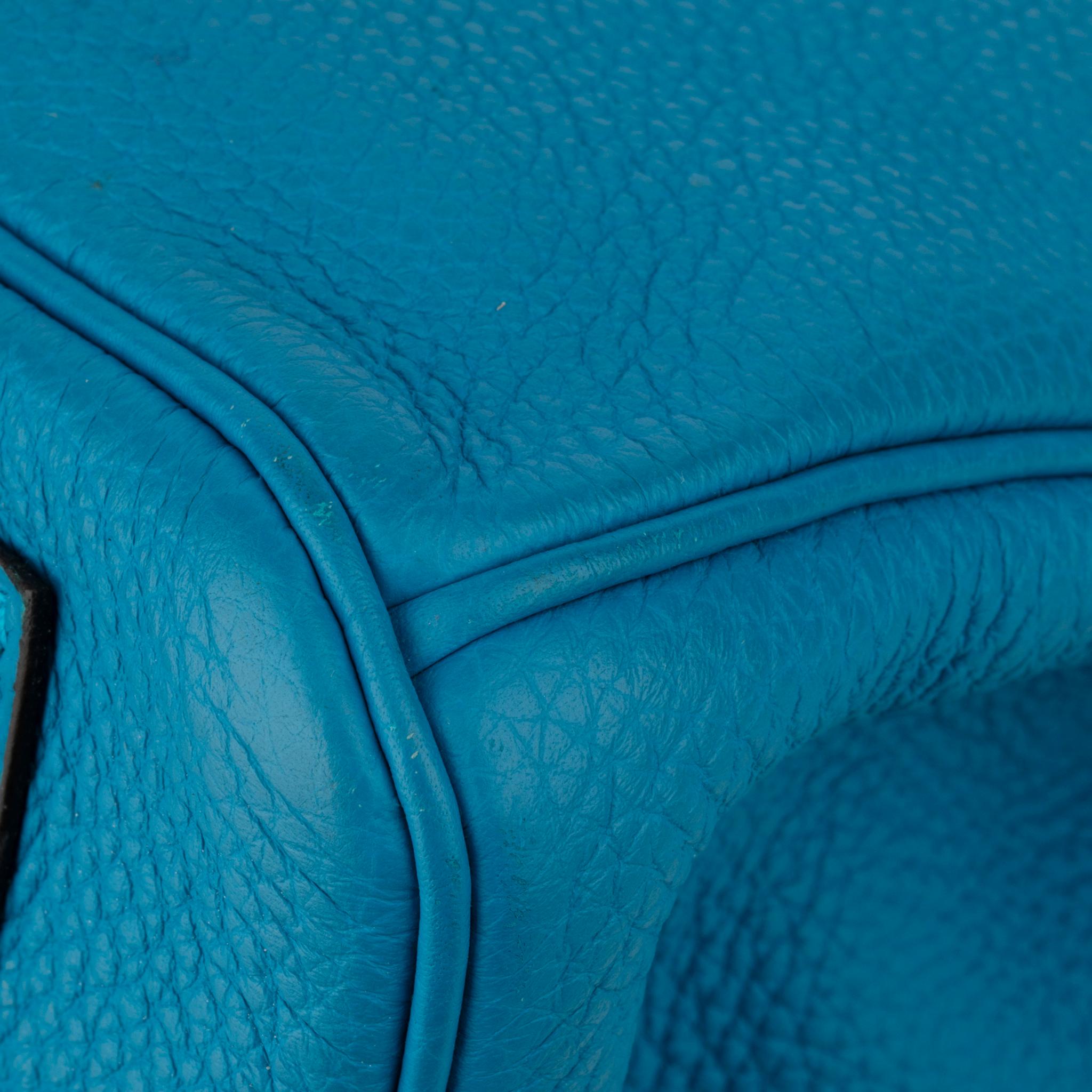 Hermes Birkin 30cm Verso Blue Zanzibar & Malachite Togo Leather 13