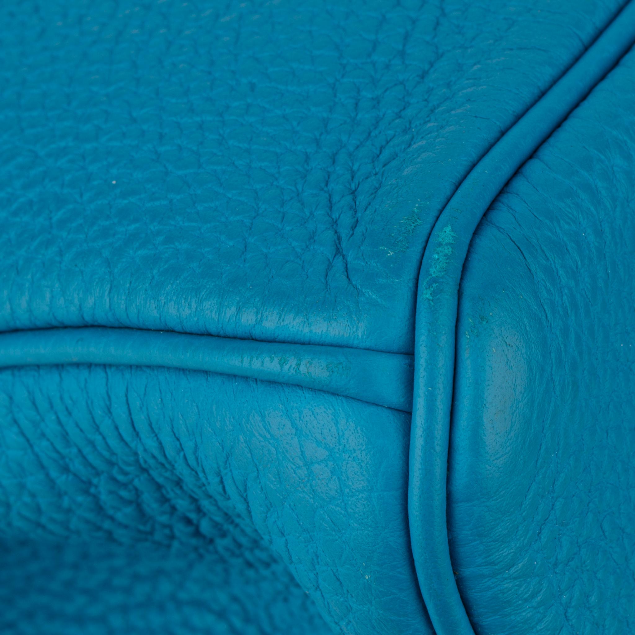 Hermes Birkin 30cm Verso Blue Zanzibar & Malachite Togo Leather 14