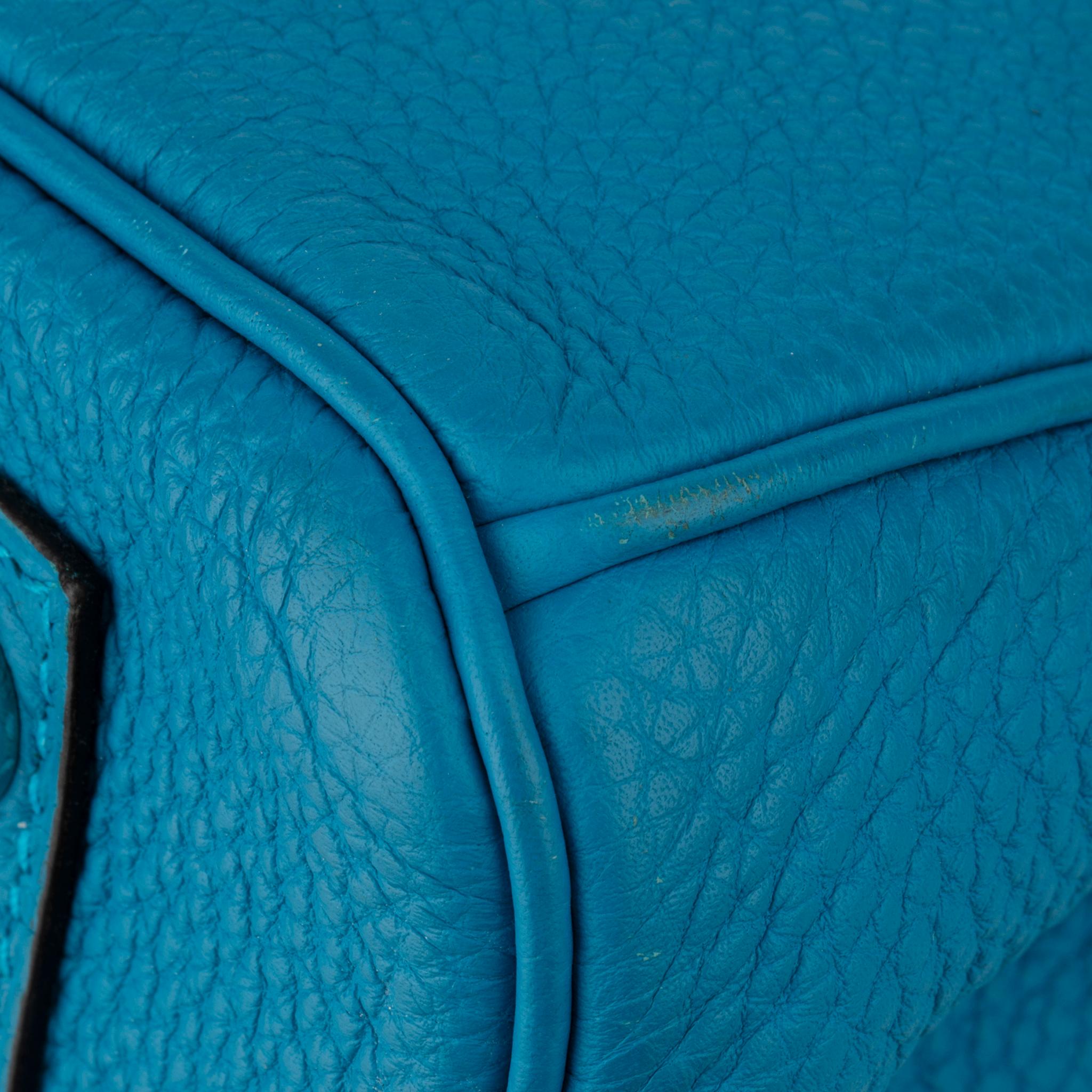 Hermes Birkin 30cm Verso Blue Zanzibar & Malachite Togo Leather 15