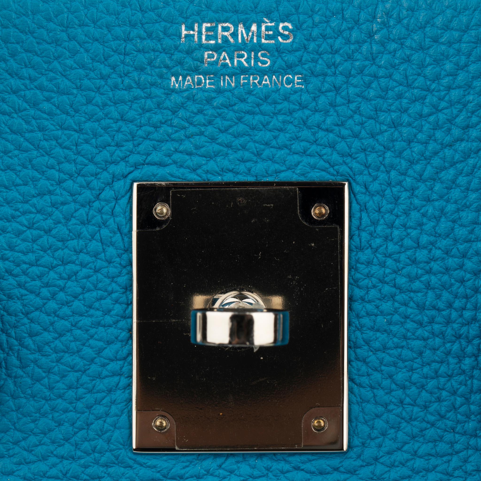 Hermes Birkin 30cm Verso Blue Zanzibar & Malachite Togo Leather 2