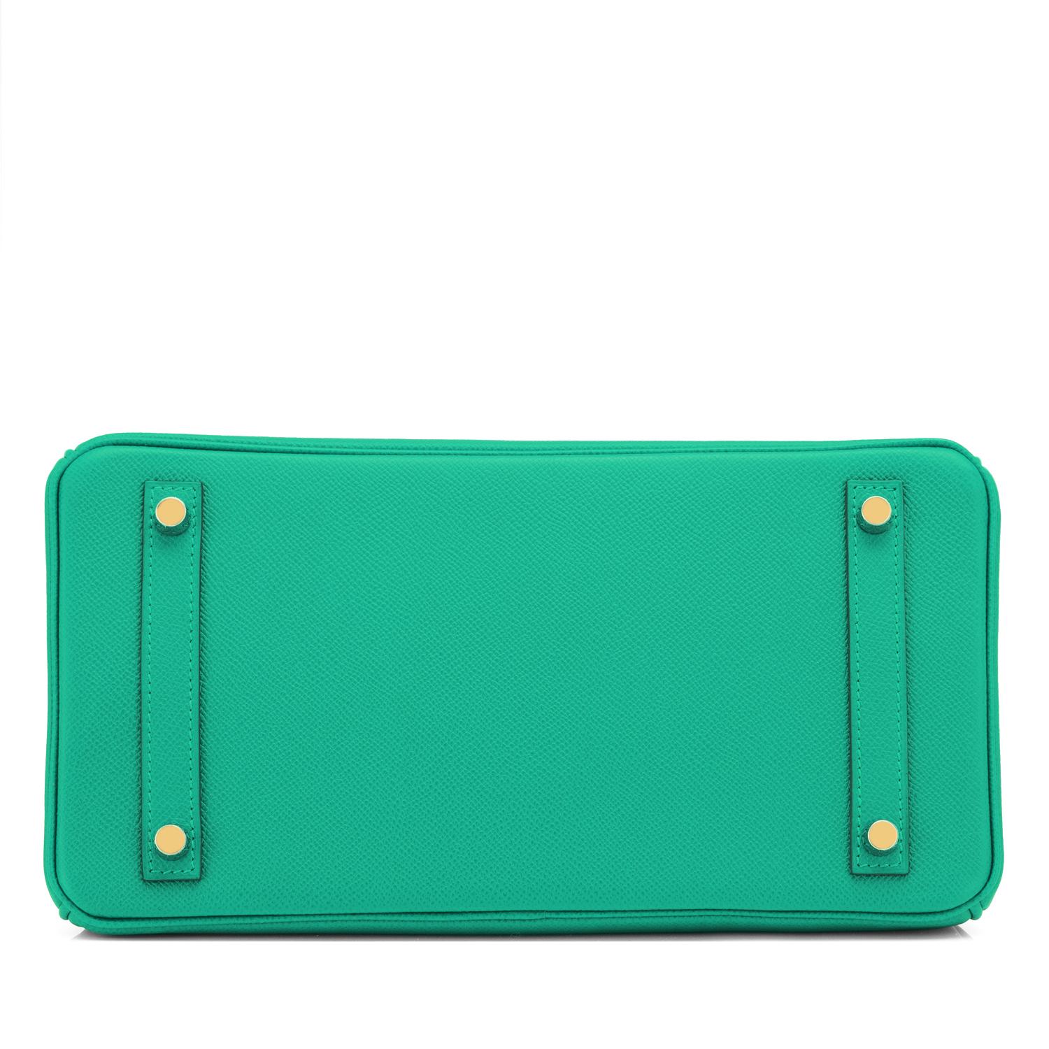 Women's Hermes Birkin 30cm Vert Jade Birkin Green Epsom Gold Hardware Bag U Stamp, 2022