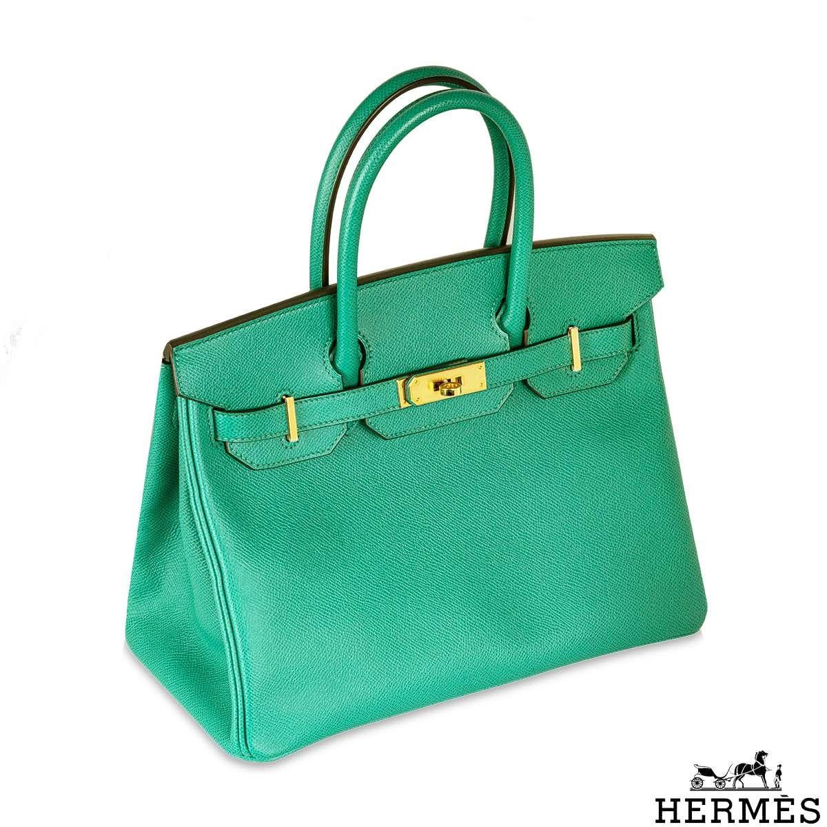 Hermés Birkin 30cm Vert Jade Veau Epsom GHW In Excellent Condition For Sale In Mayfair, London, London