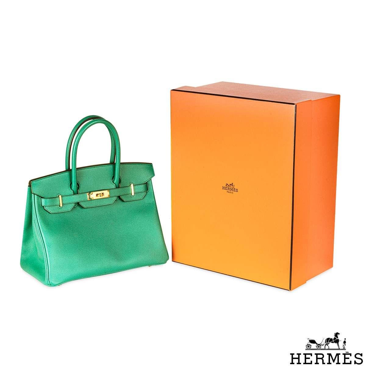 Hermés Birkin 30cm Vert Jade Veau Epsom GHW For Sale 3