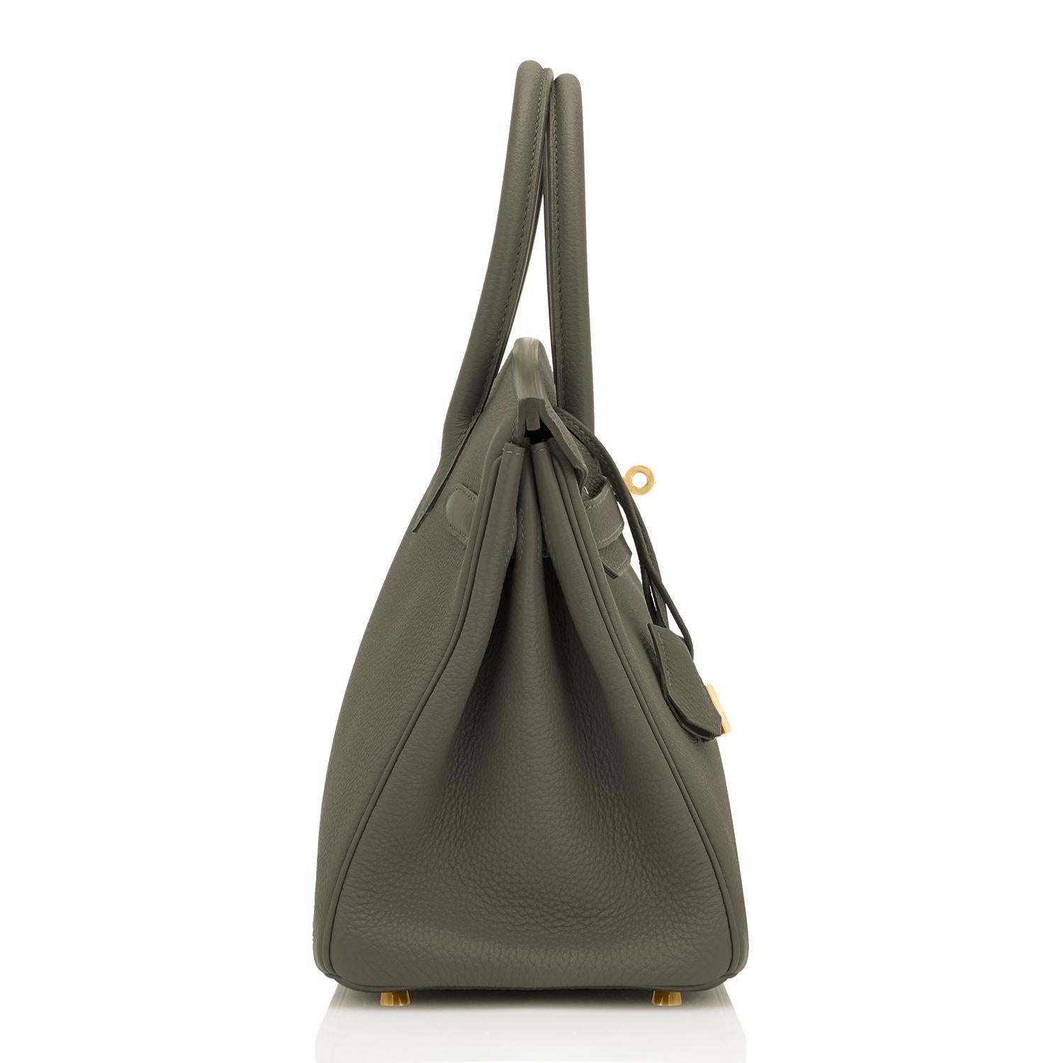 Hermes Birkin 30cm Vert Maquis Military Green Togo Gold Hardware Y Stamp, 2020 In New Condition In New York, NY