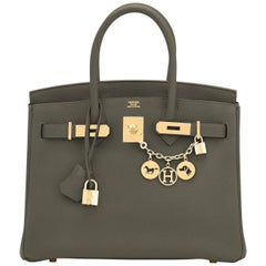 Hermes Birkin 30cm Vert Maquis Military Green Togo Gold Hardware Y Stamp, 2020