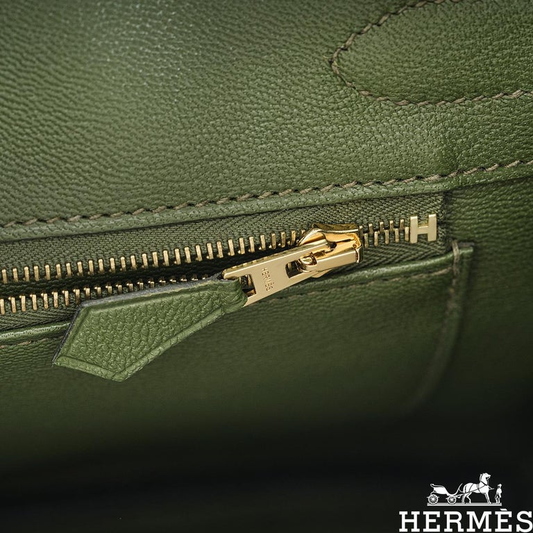 Hermes Birkin 25 Handbag 6H Vert Veronese Shiny Alligator GHW