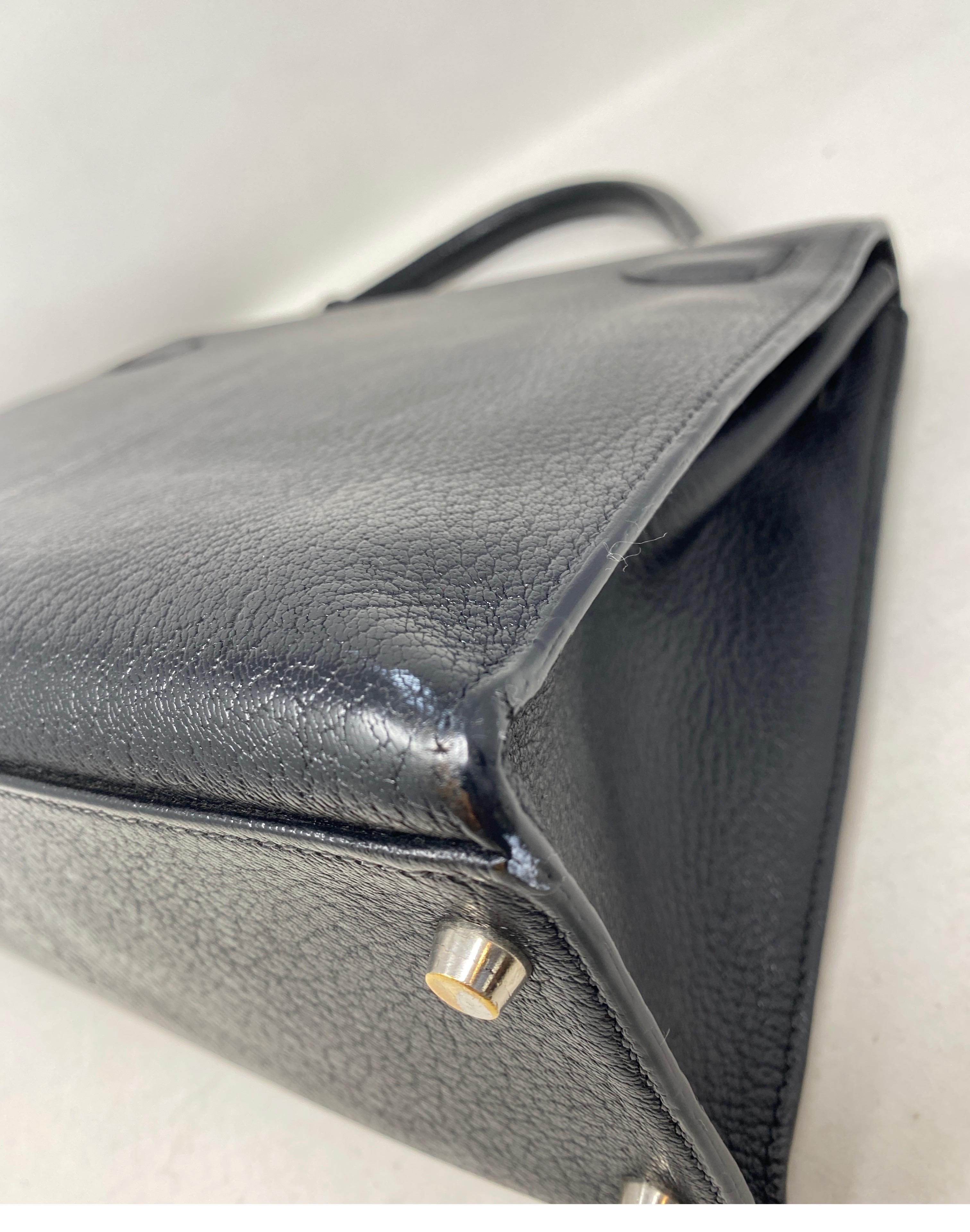 Hermès Kelly  32 Black Chèvre PHW 2