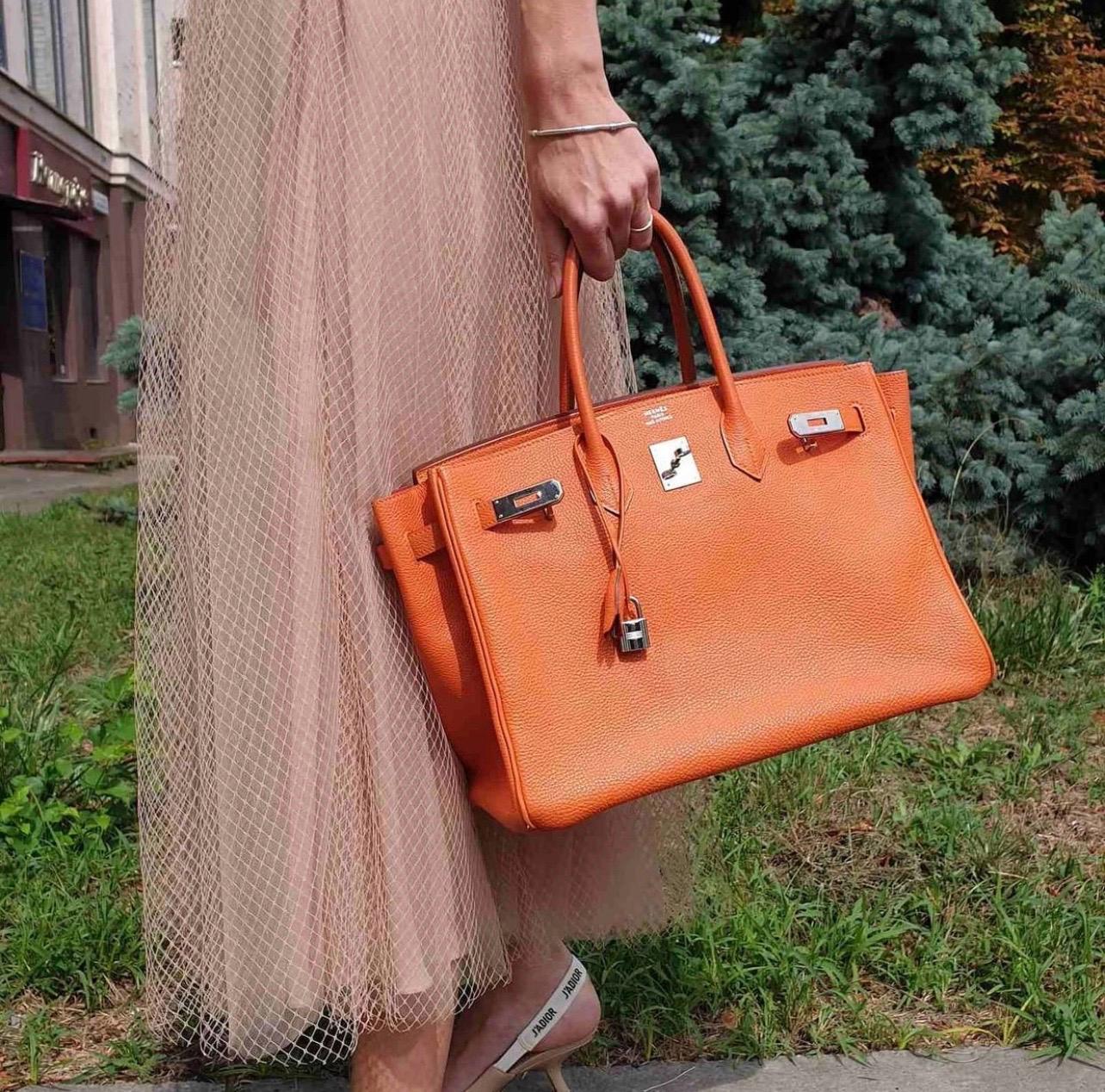 Hermès Birkin 35 2 colour Leather Handbag 7